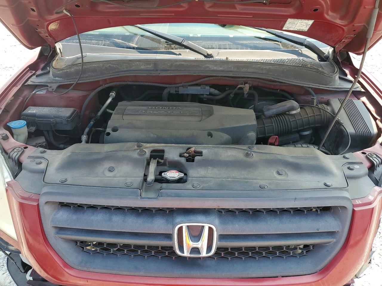 2004 Honda Pilot Exl Burgundy vin: 5FNYF18584B001265
