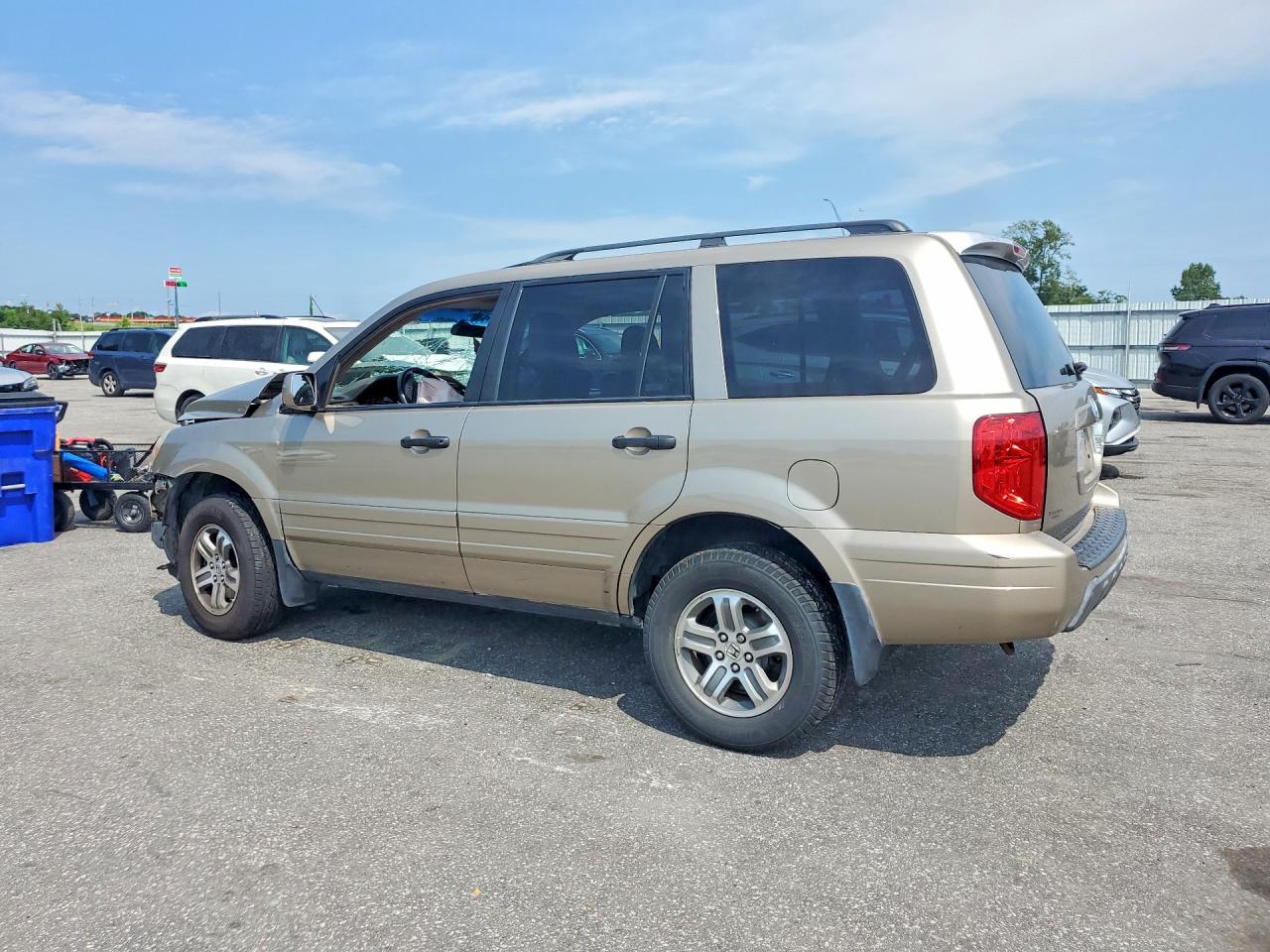 2005 Honda Pilot Exl Золотой vin: 5FNYF18585B017287