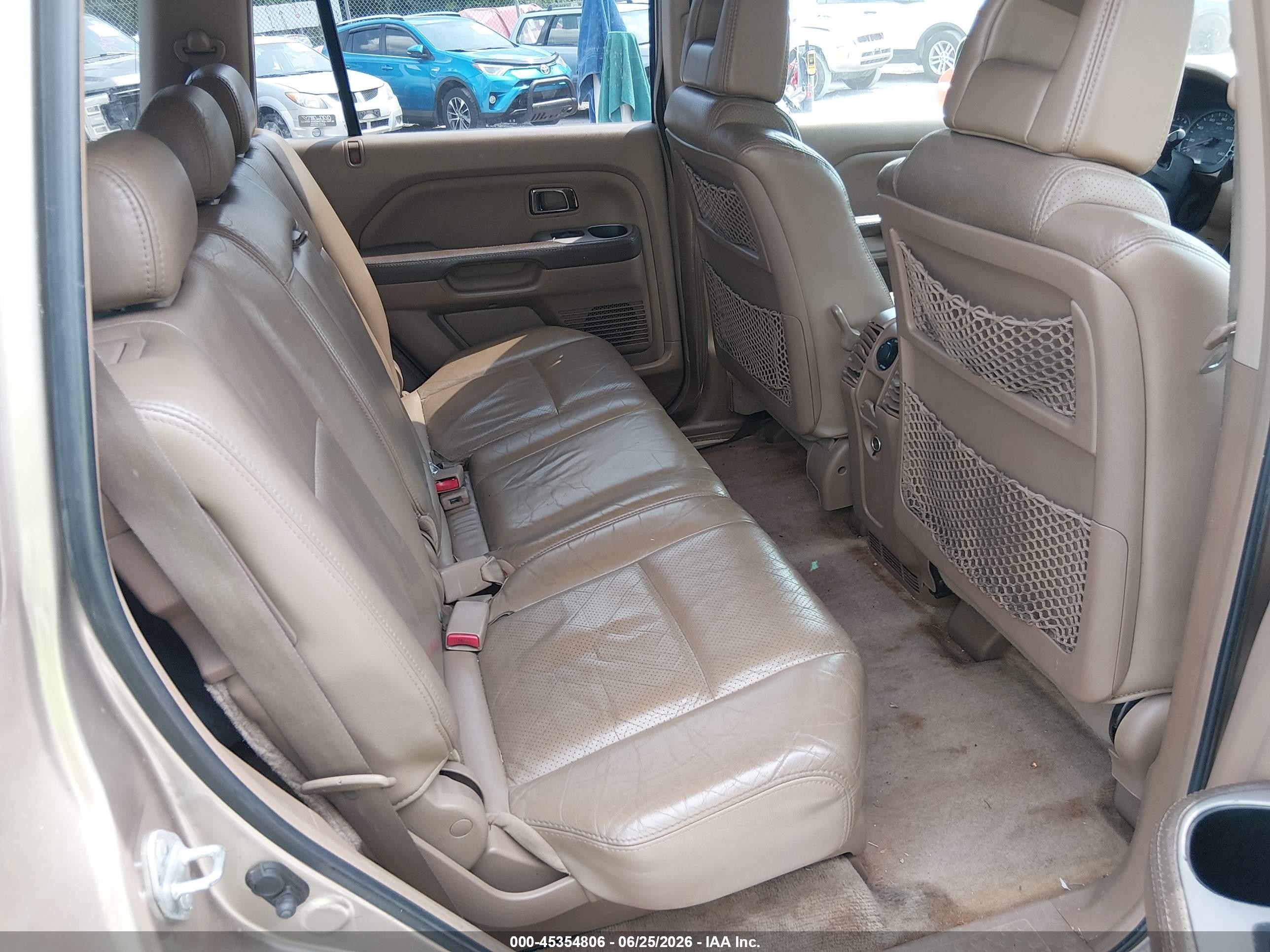 2005 Honda Pilot Ex-l Gold vin: 5FNYF18585B025518