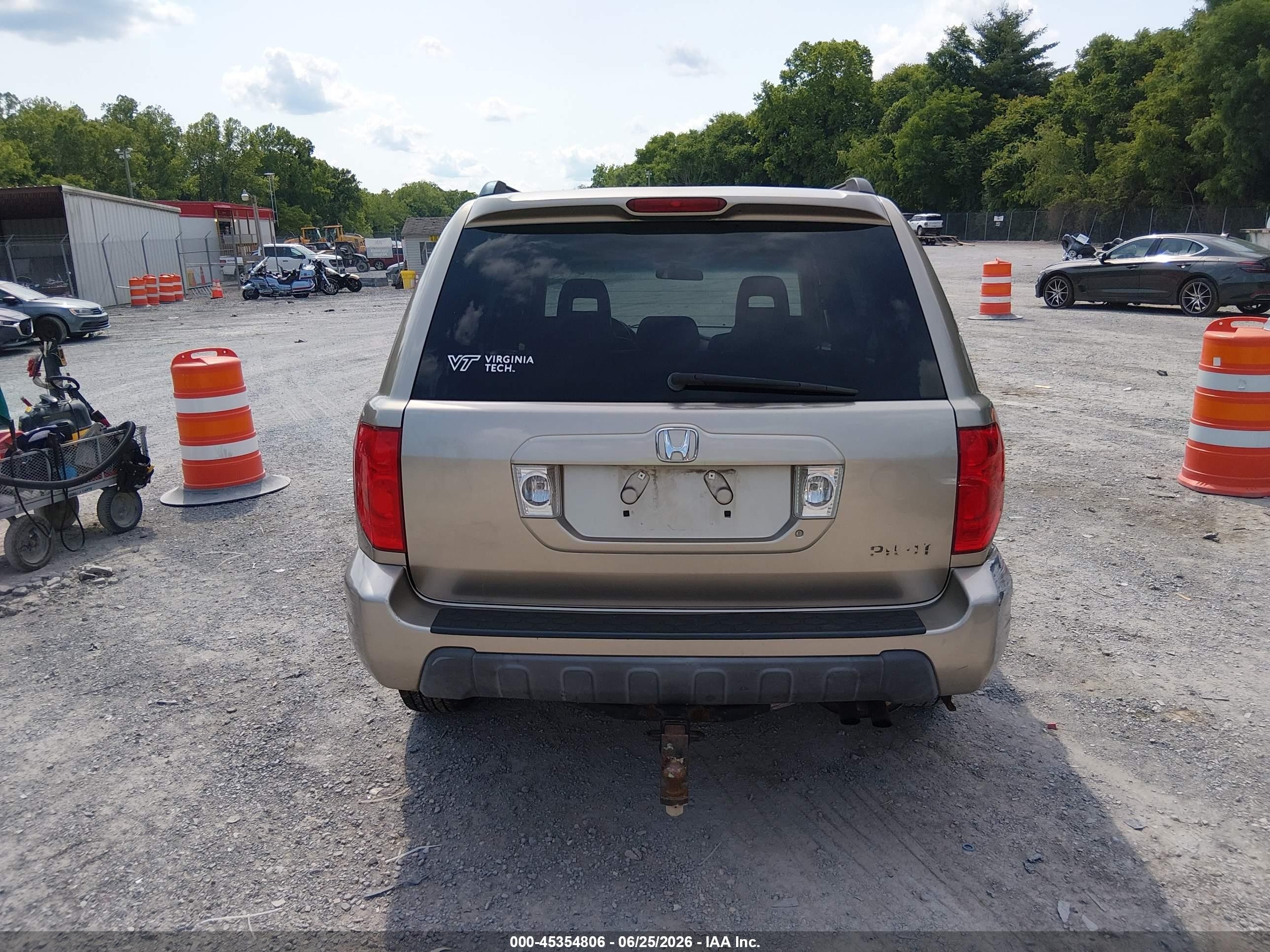 2005 Honda Pilot Ex-l Gold vin: 5FNYF18585B025518