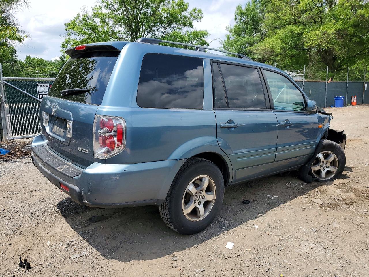 2006 Honda Pilot Ex Blue vin: 5FNYF18586B002841