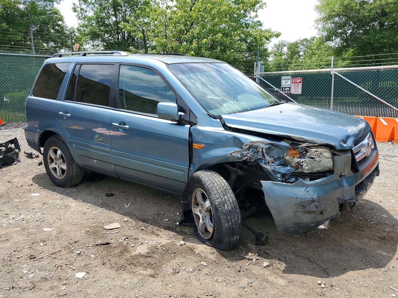 2006 Honda Pilot Ex Blue vin: 5FNYF18586B002841