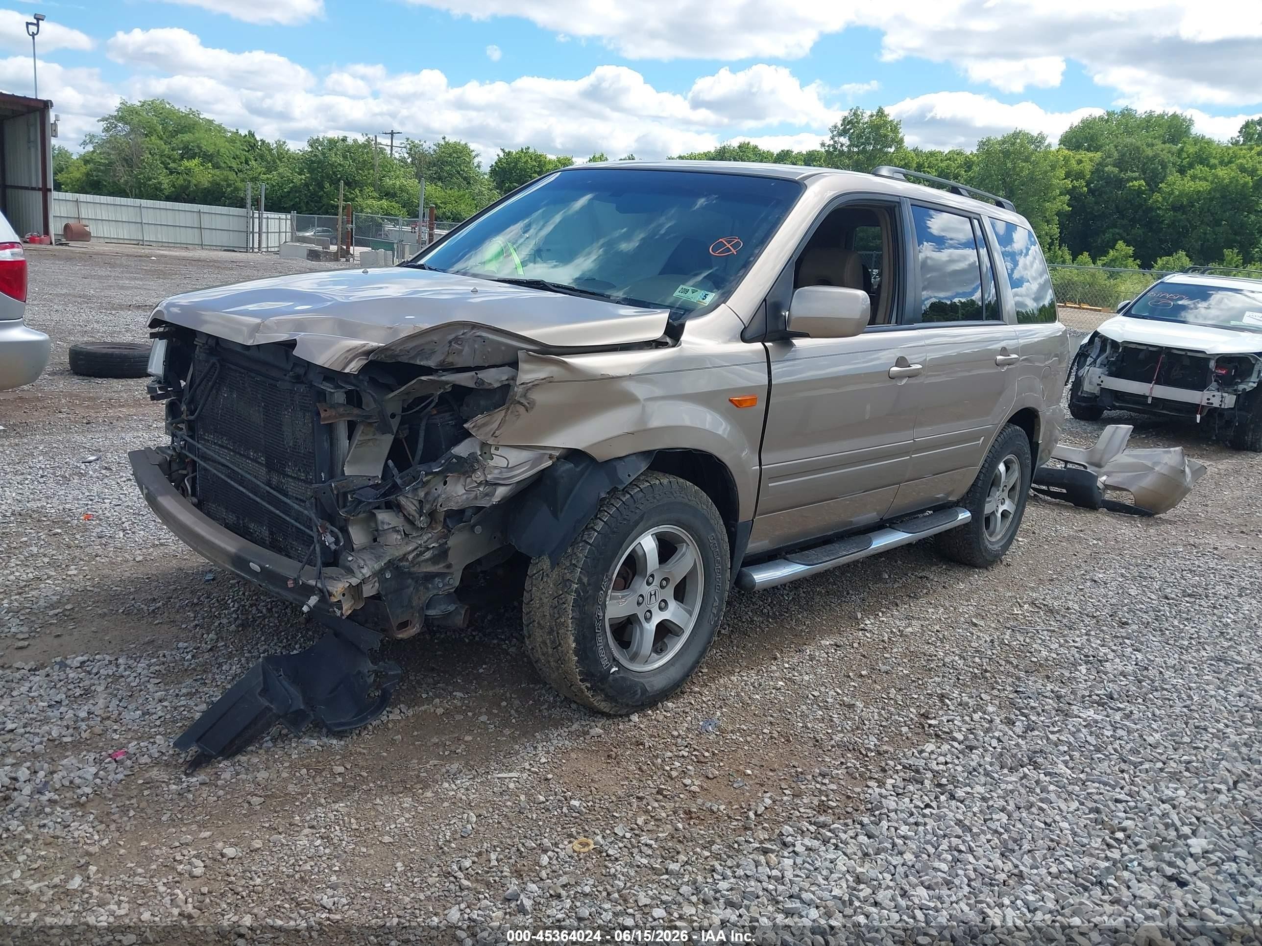 2006 Honda Pilot Ex-l Gold vin: 5FNYF18586B025858