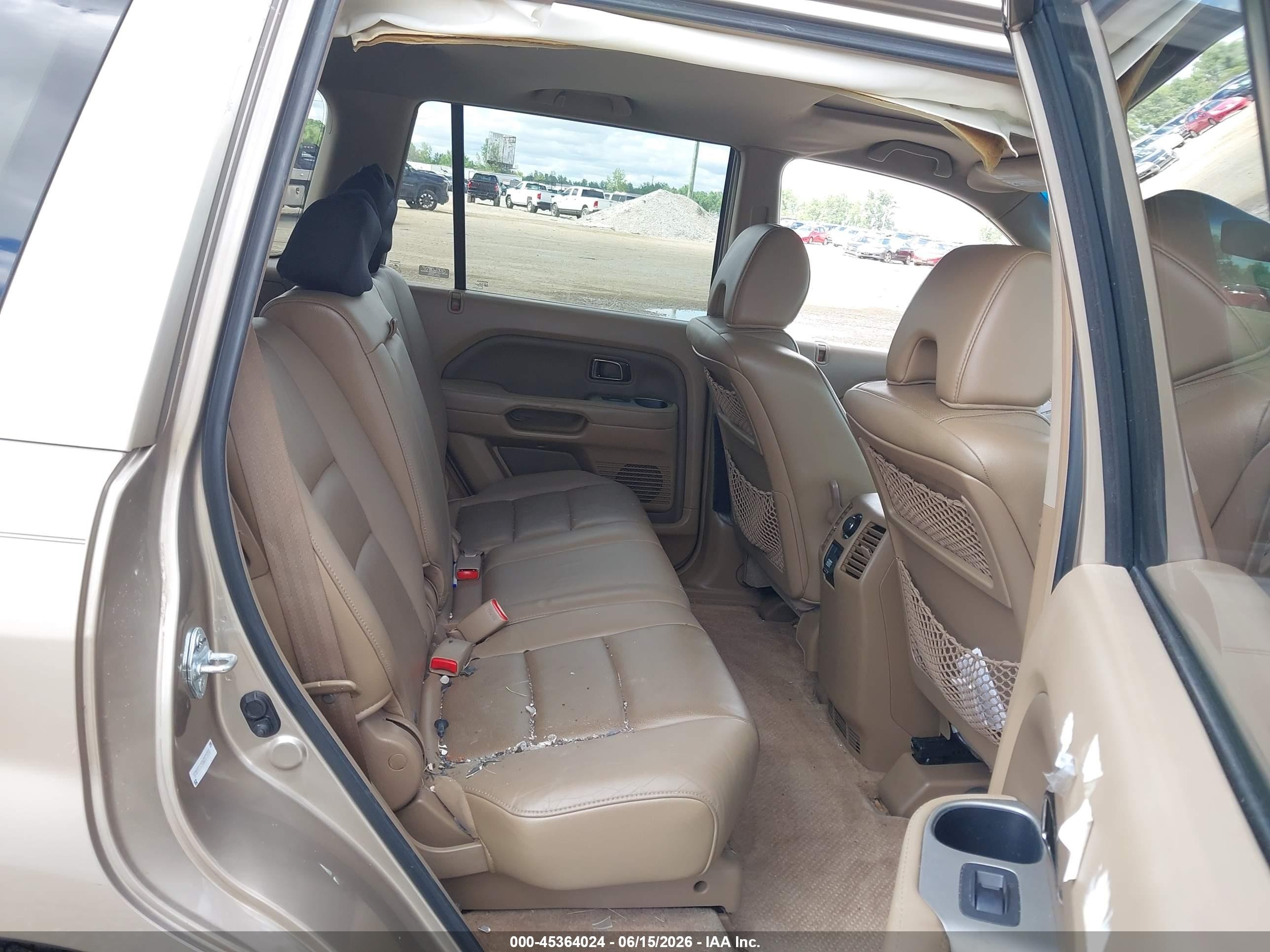 2006 Honda Pilot Ex-l Gold vin: 5FNYF18586B025858