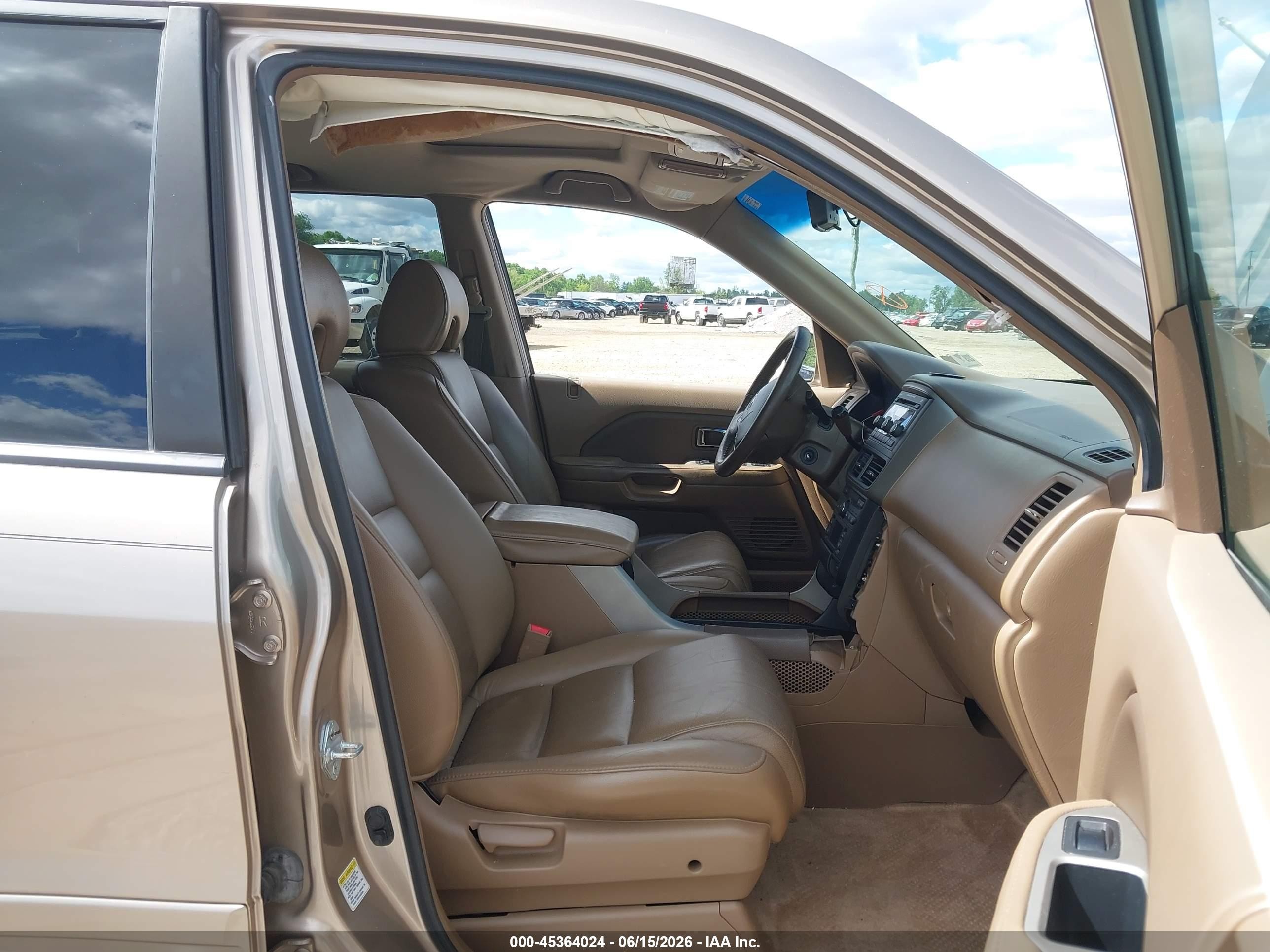 2006 Honda Pilot Ex-l Gold vin: 5FNYF18586B025858