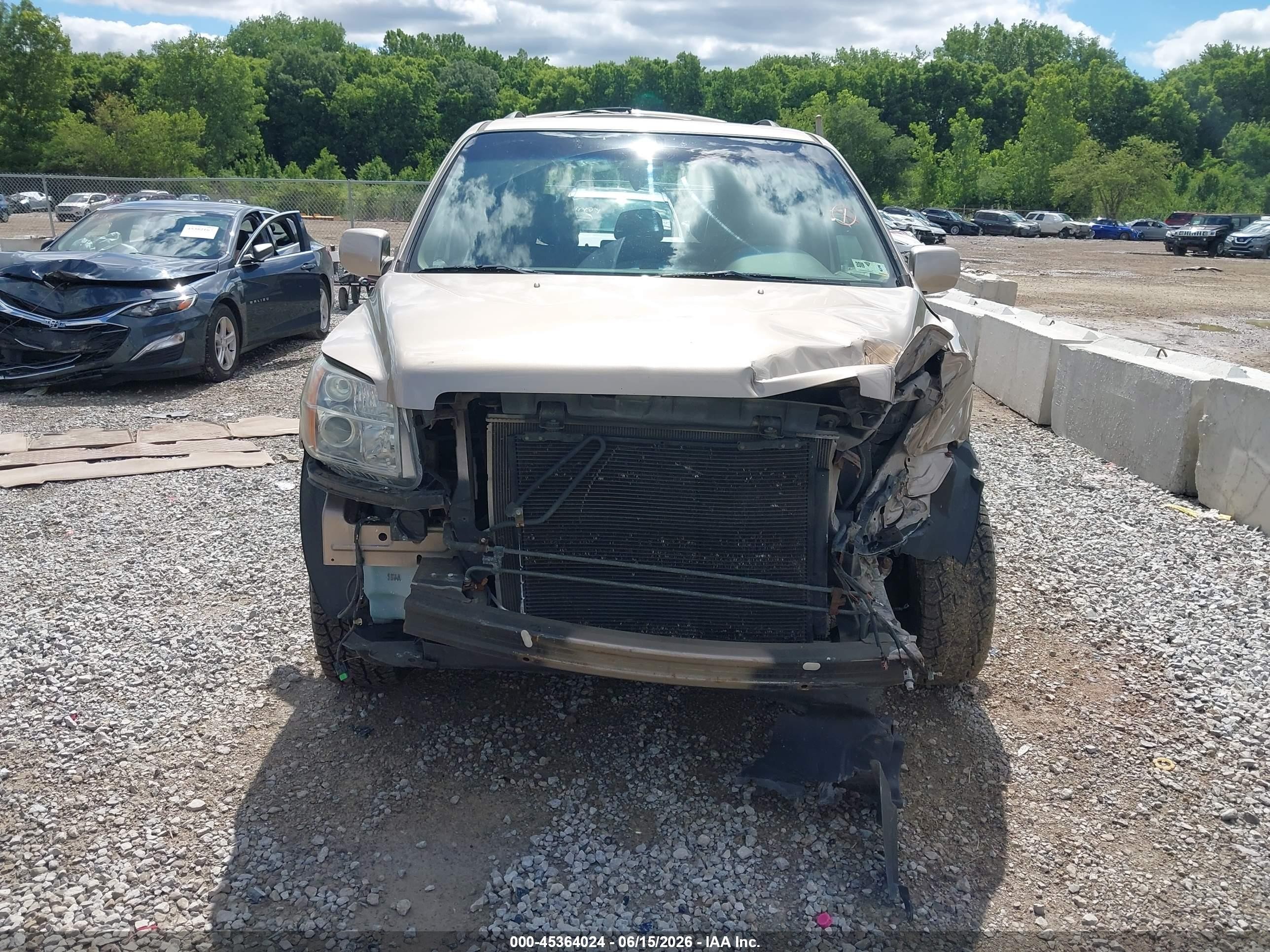 2006 Honda Pilot Ex-l Gold vin: 5FNYF18586B025858