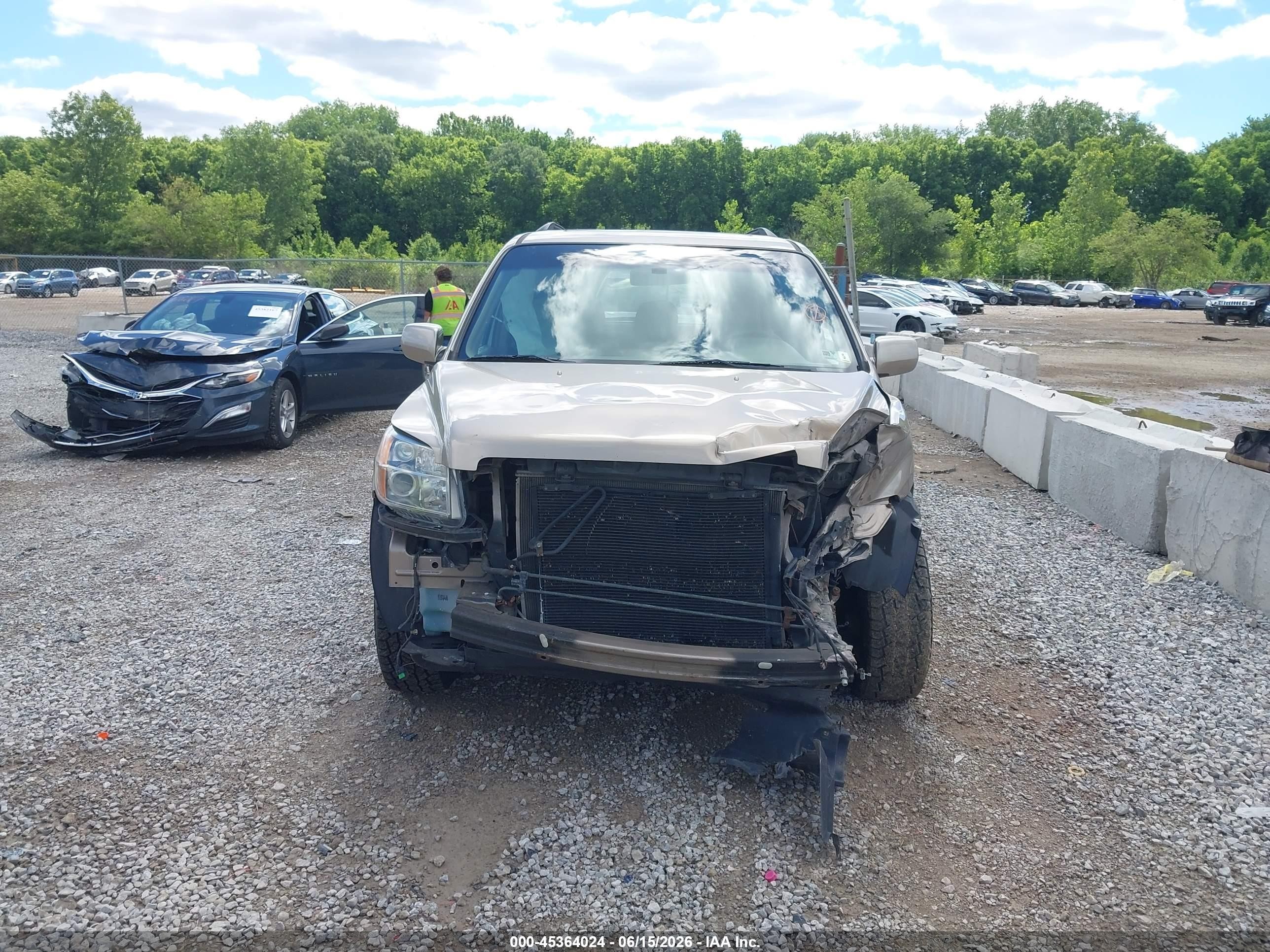 2006 Honda Pilot Ex-l Gold vin: 5FNYF18586B025858