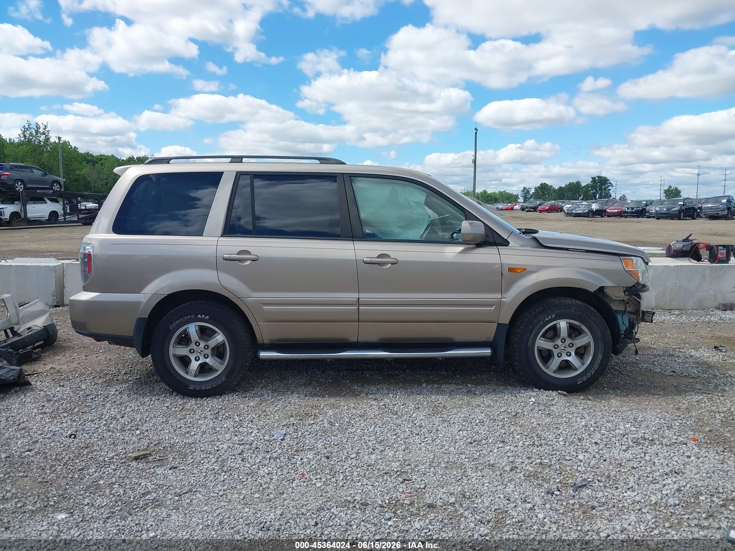 2006 Honda Pilot Ex-l Gold vin: 5FNYF18586B025858
