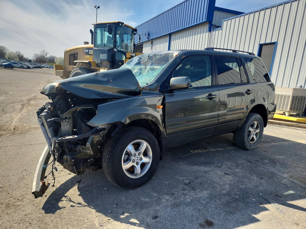 2006 Honda Pilot Ex Gray vin: 5FNYF18586B028047