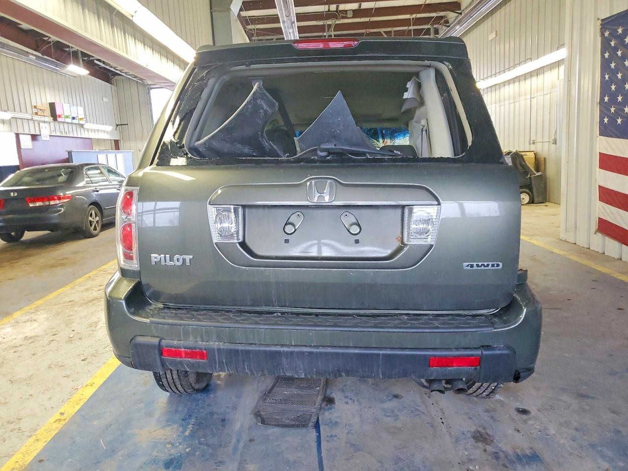 2006 Honda Pilot Ex Gray vin: 5FNYF18586B028047