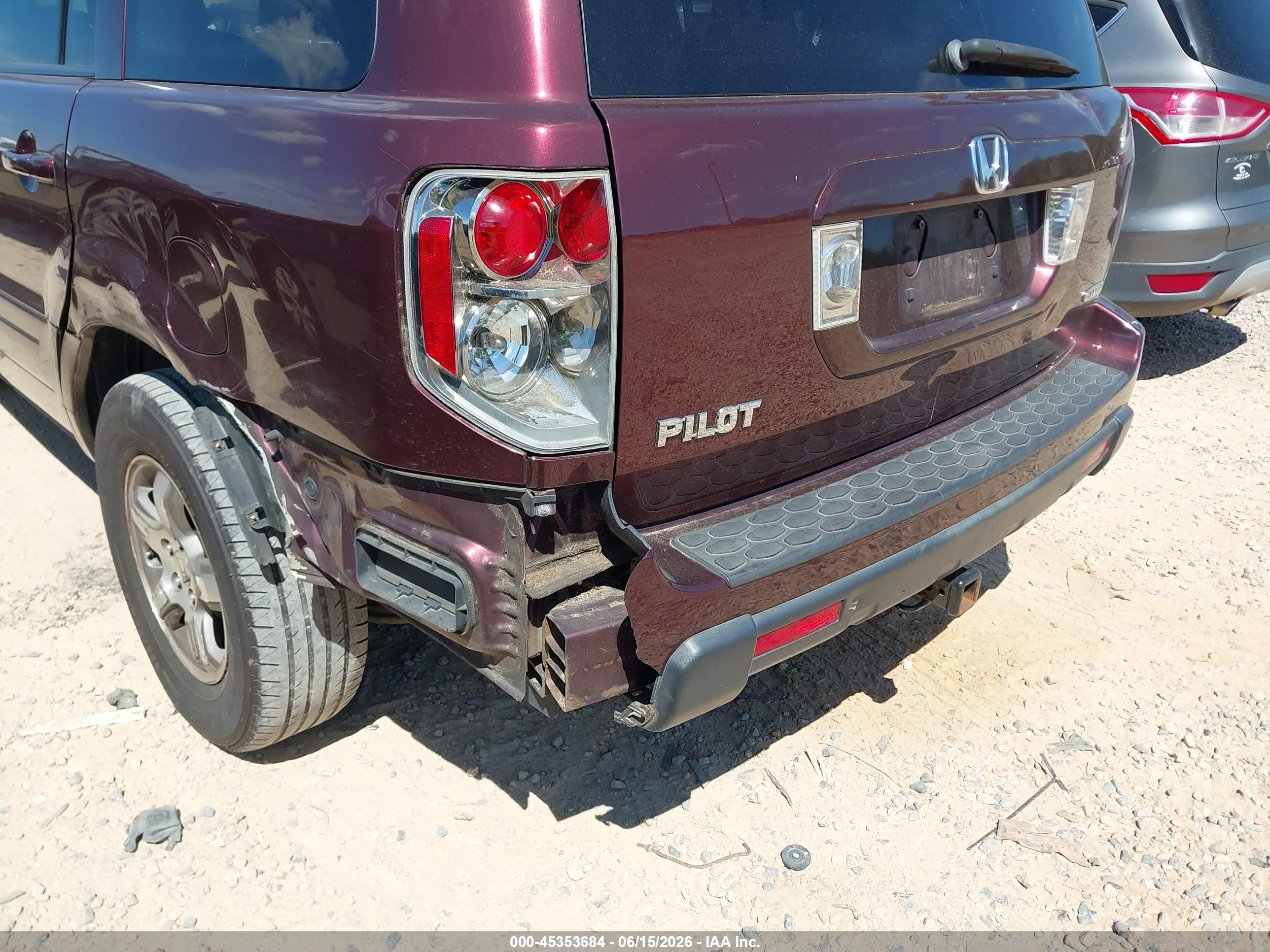 2007 Honda Pilot Ex-l Maroon vin: 5FNYF18587B006261