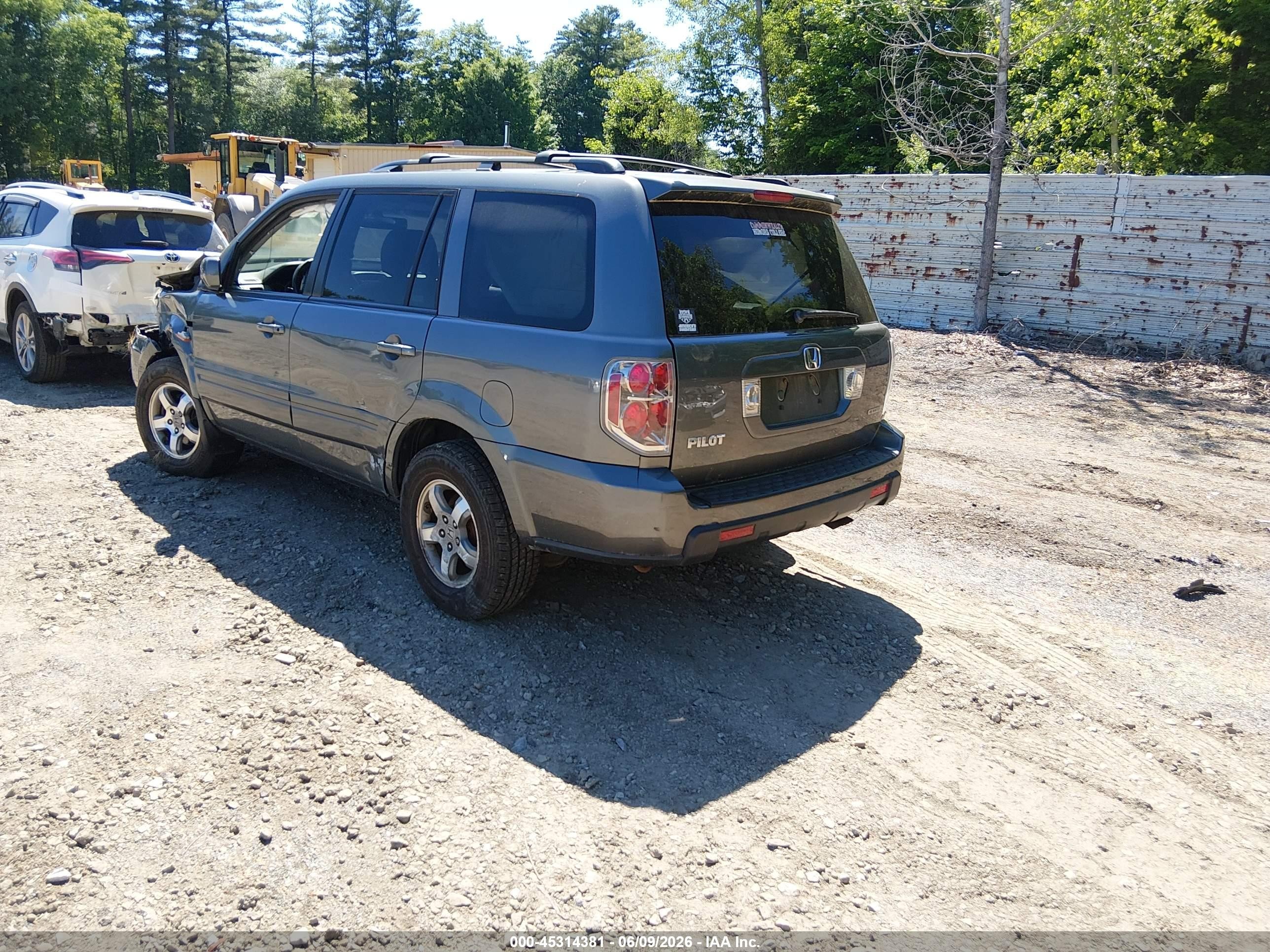 2007 Honda Pilot Ex-l Gray vin: 5FNYF18587B025389