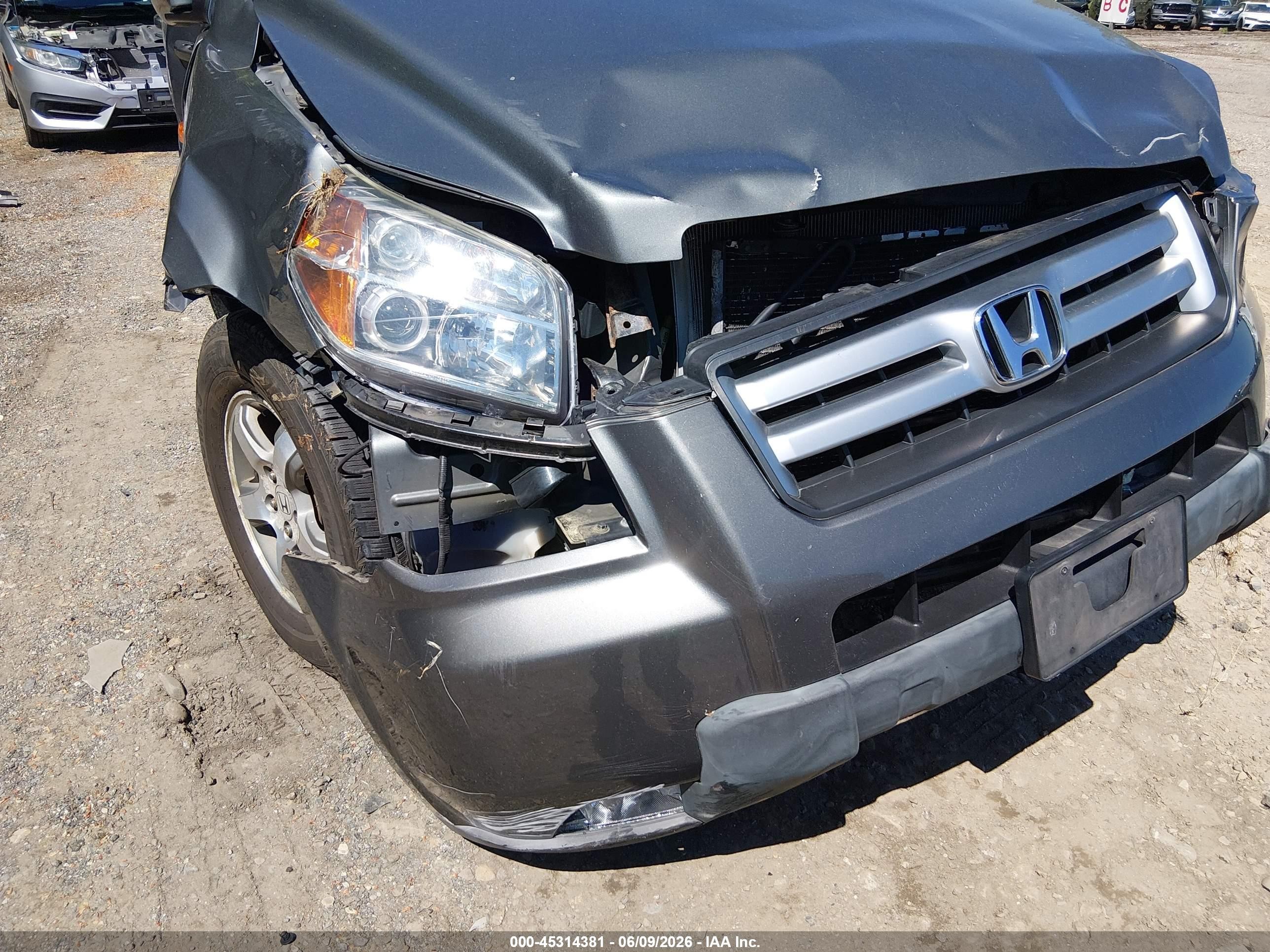 2007 Honda Pilot Ex-l Gray vin: 5FNYF18587B025389