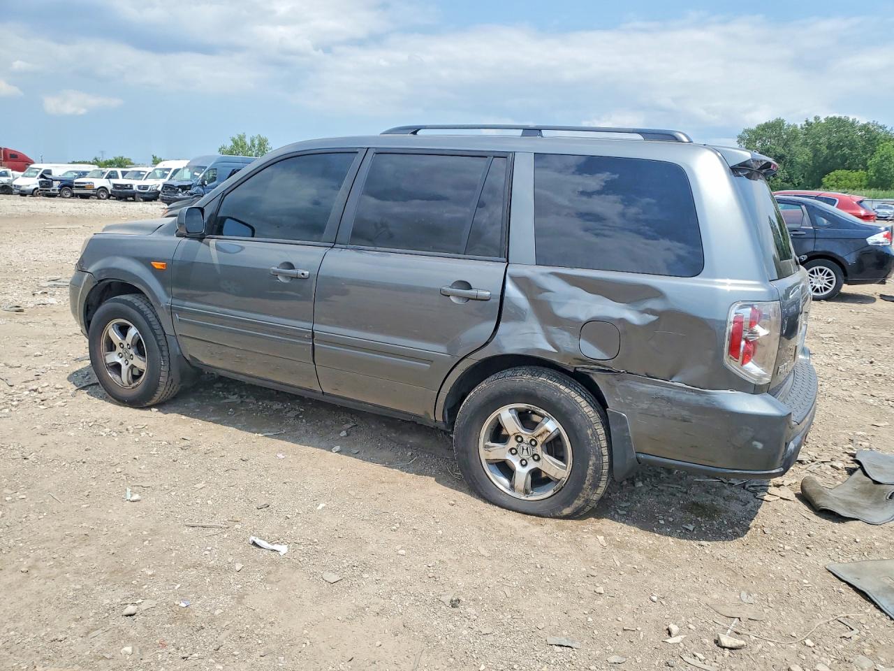 2008 Honda Pilot Exl Gray vin: 5FNYF18588B007038