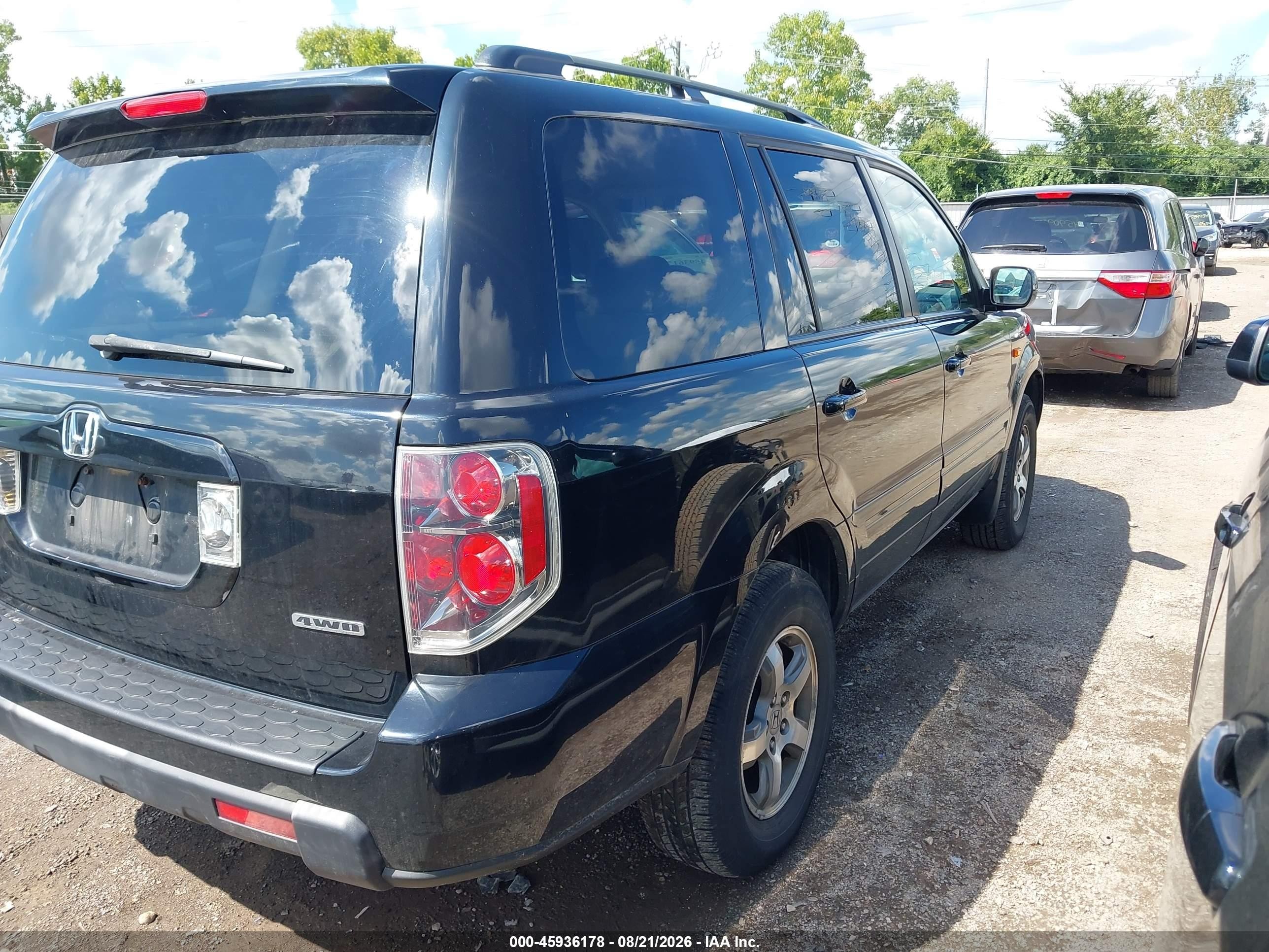 2008 Honda Pilot Ex-l Черный vin: 5FNYF18588B011820