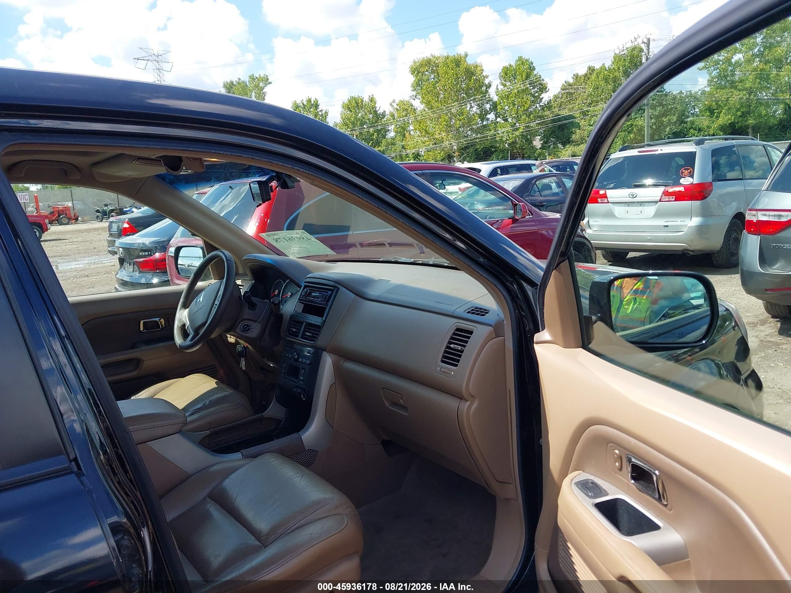 2008 Honda Pilot Ex-l Черный vin: 5FNYF18588B011820