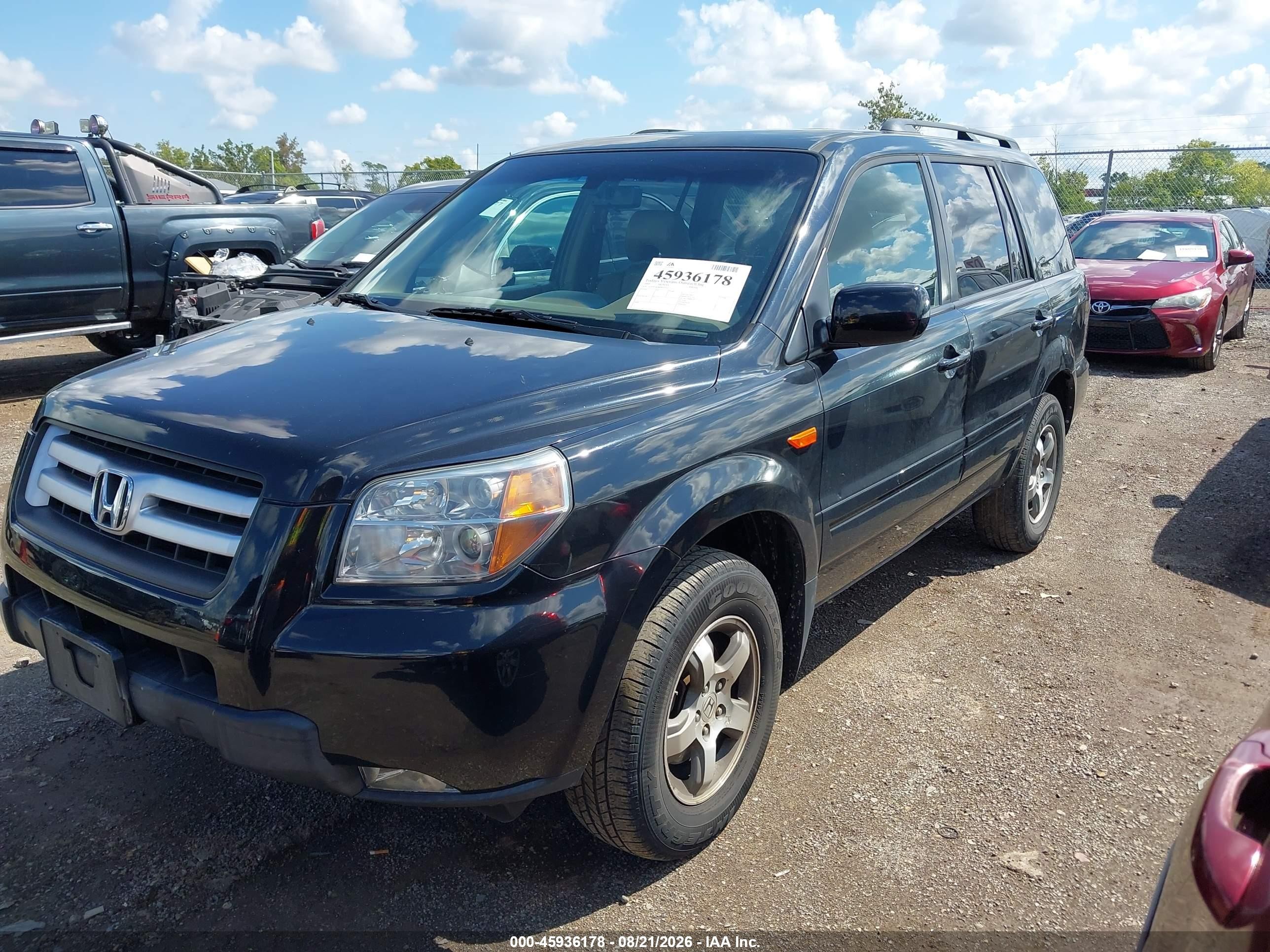2008 Honda Pilot Ex-l Черный vin: 5FNYF18588B011820