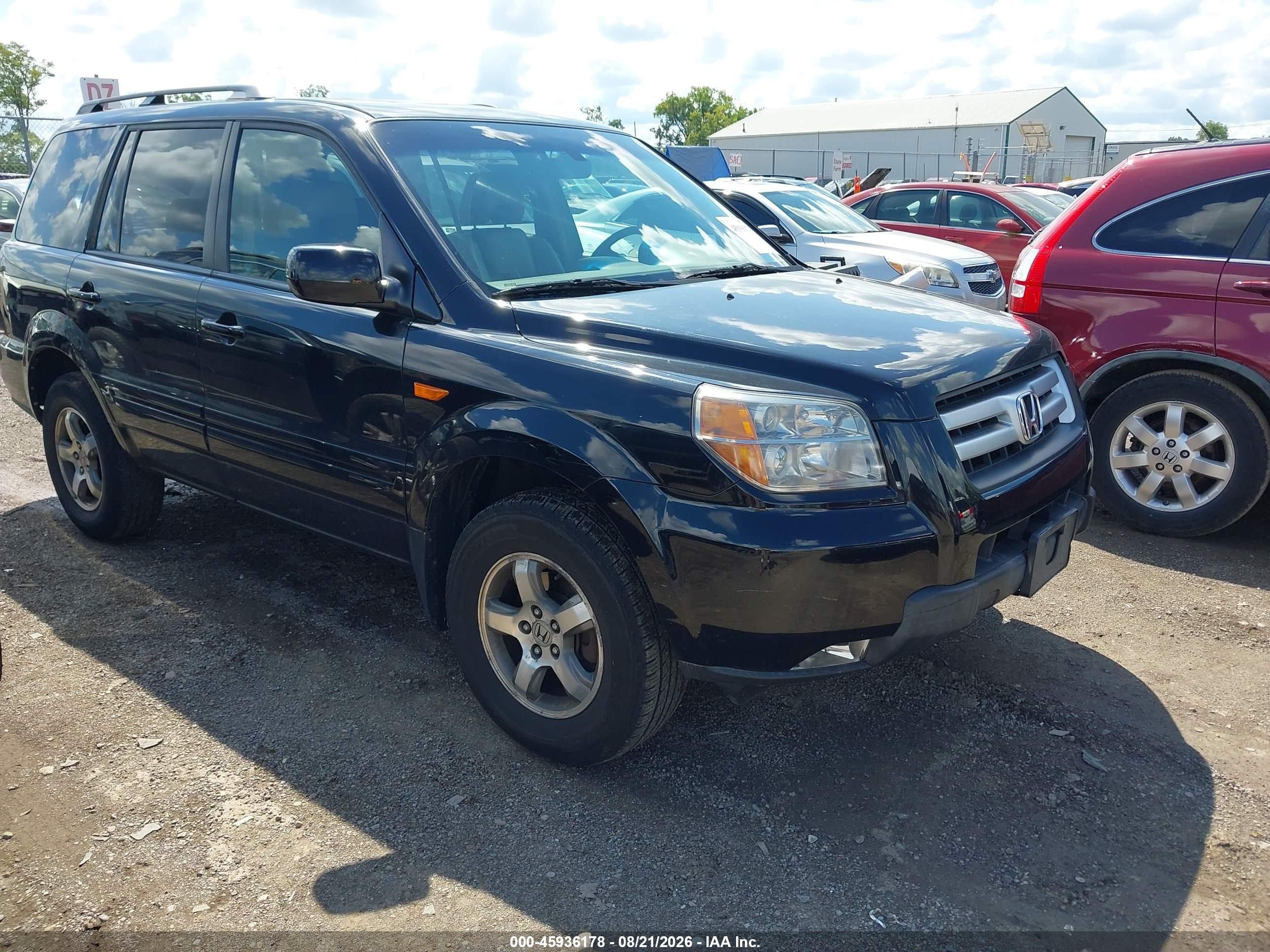 2008 Honda Pilot Ex-l Черный vin: 5FNYF18588B011820