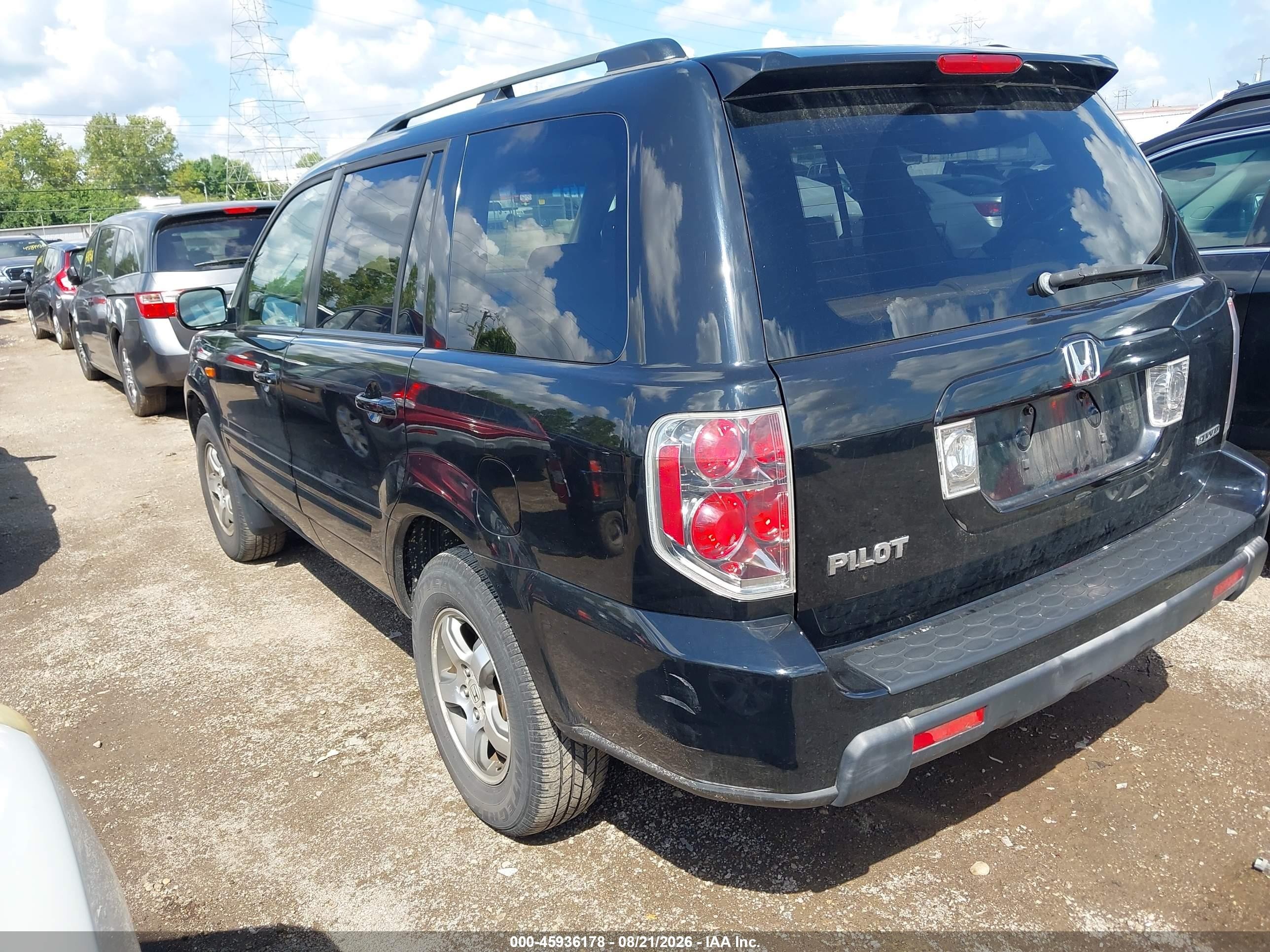 2008 Honda Pilot Ex-l Черный vin: 5FNYF18588B011820