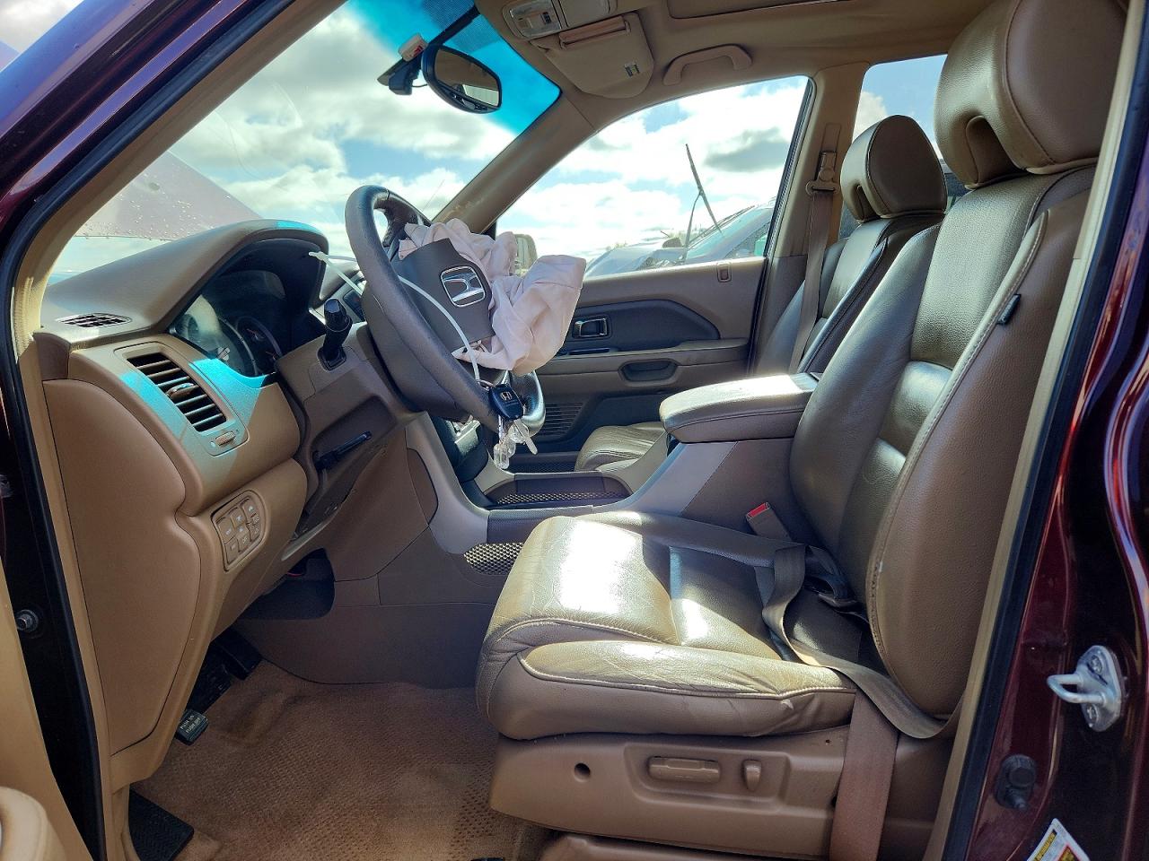 2008 Honda Pilot Exl Burgundy vin: 5FNYF18588B018668