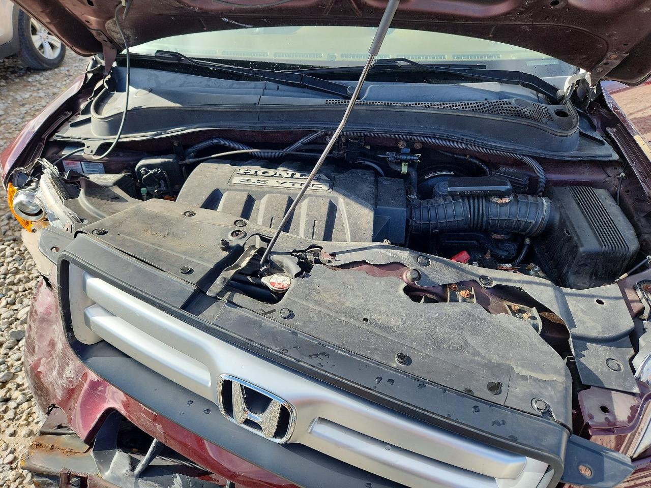 2008 Honda Pilot Exl Burgundy vin: 5FNYF18588B018668