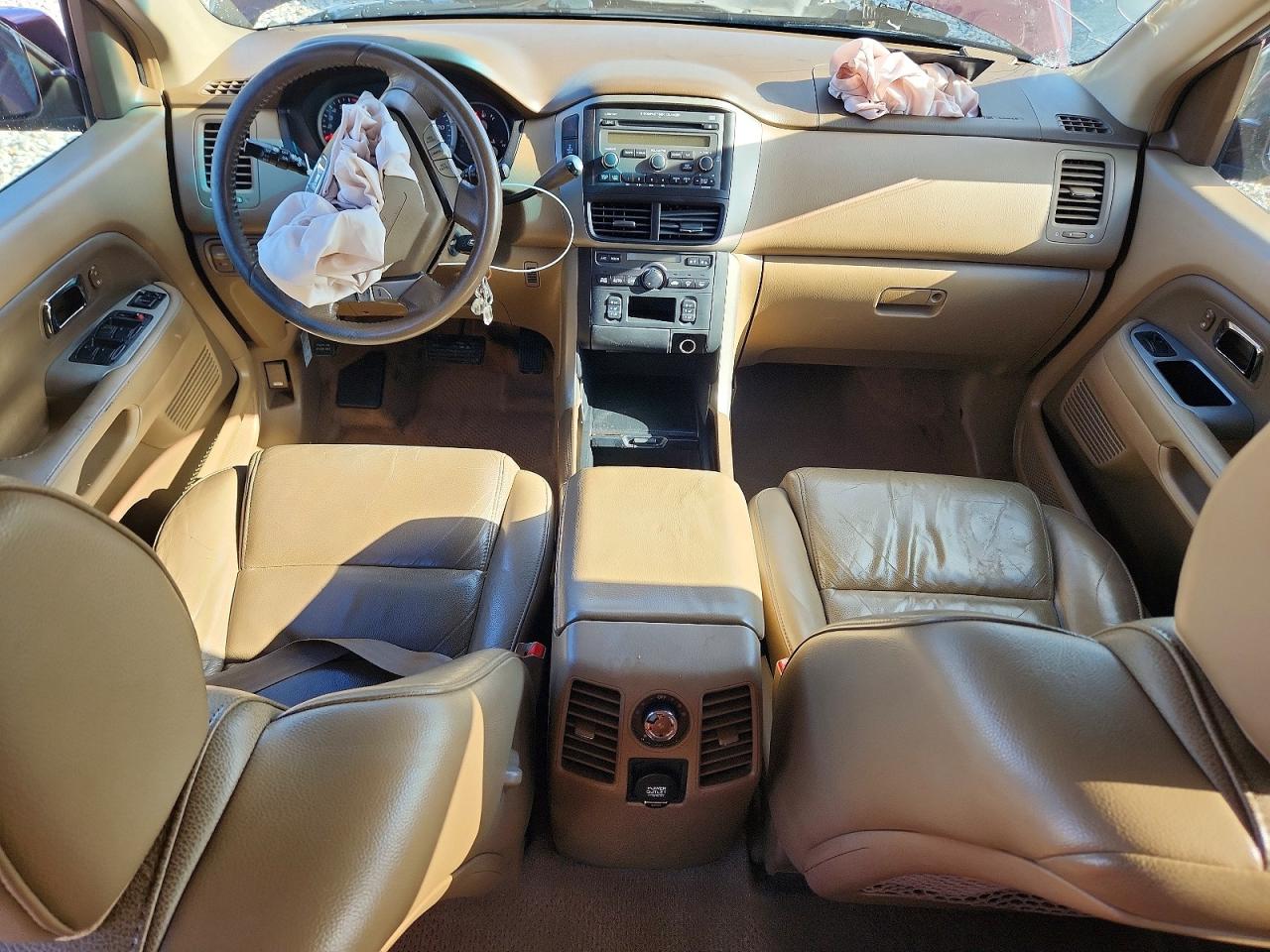 2008 Honda Pilot Exl Burgundy vin: 5FNYF18588B018668