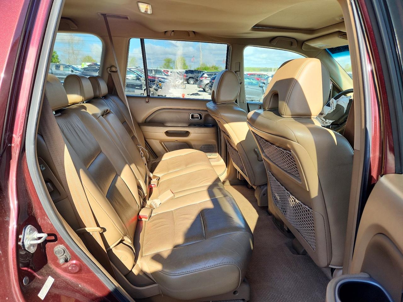 2008 Honda Pilot Exl Burgundy vin: 5FNYF18588B018668