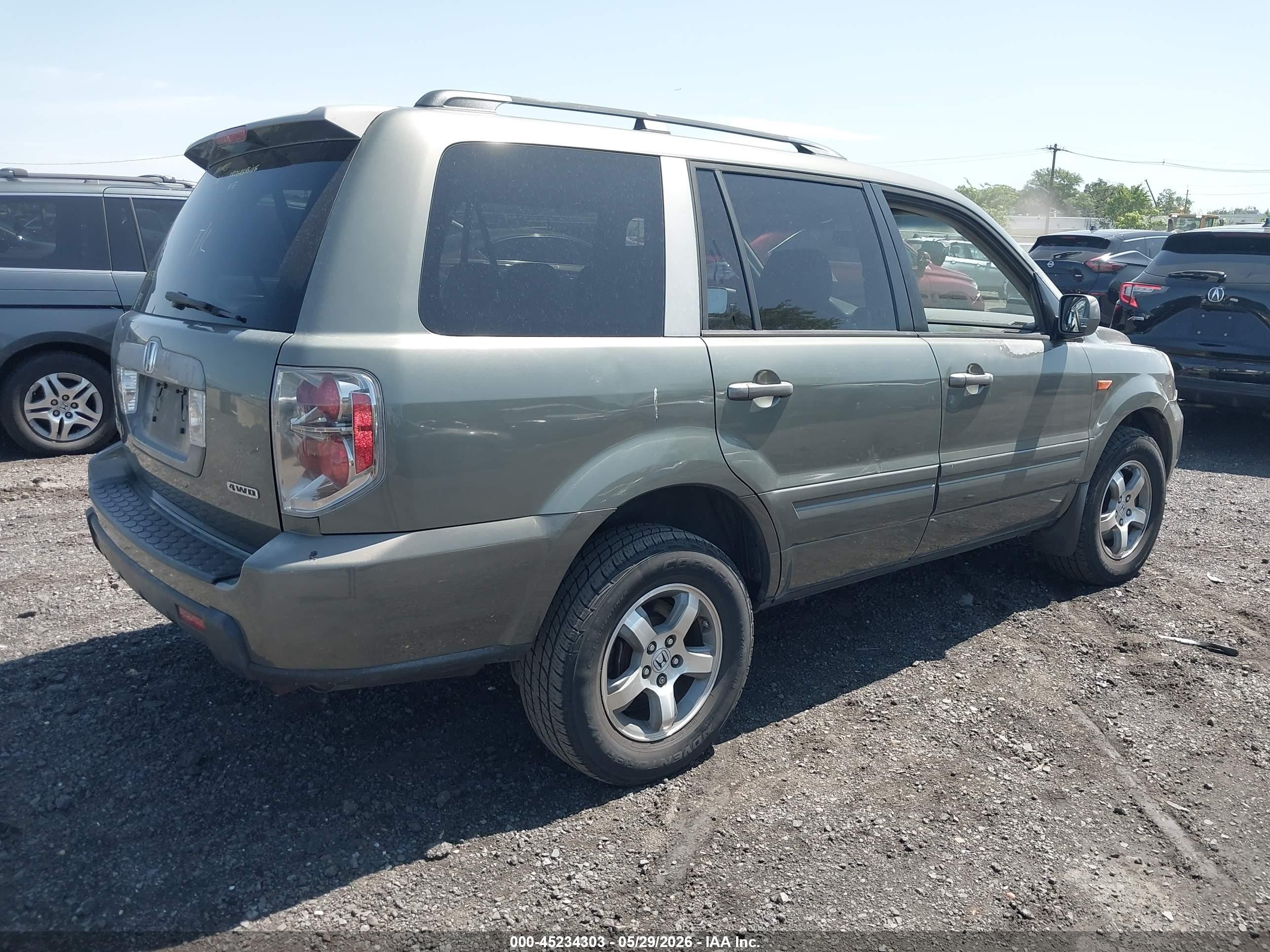 2008 Honda Pilot Ex-l Green vin: 5FNYF18588B020792