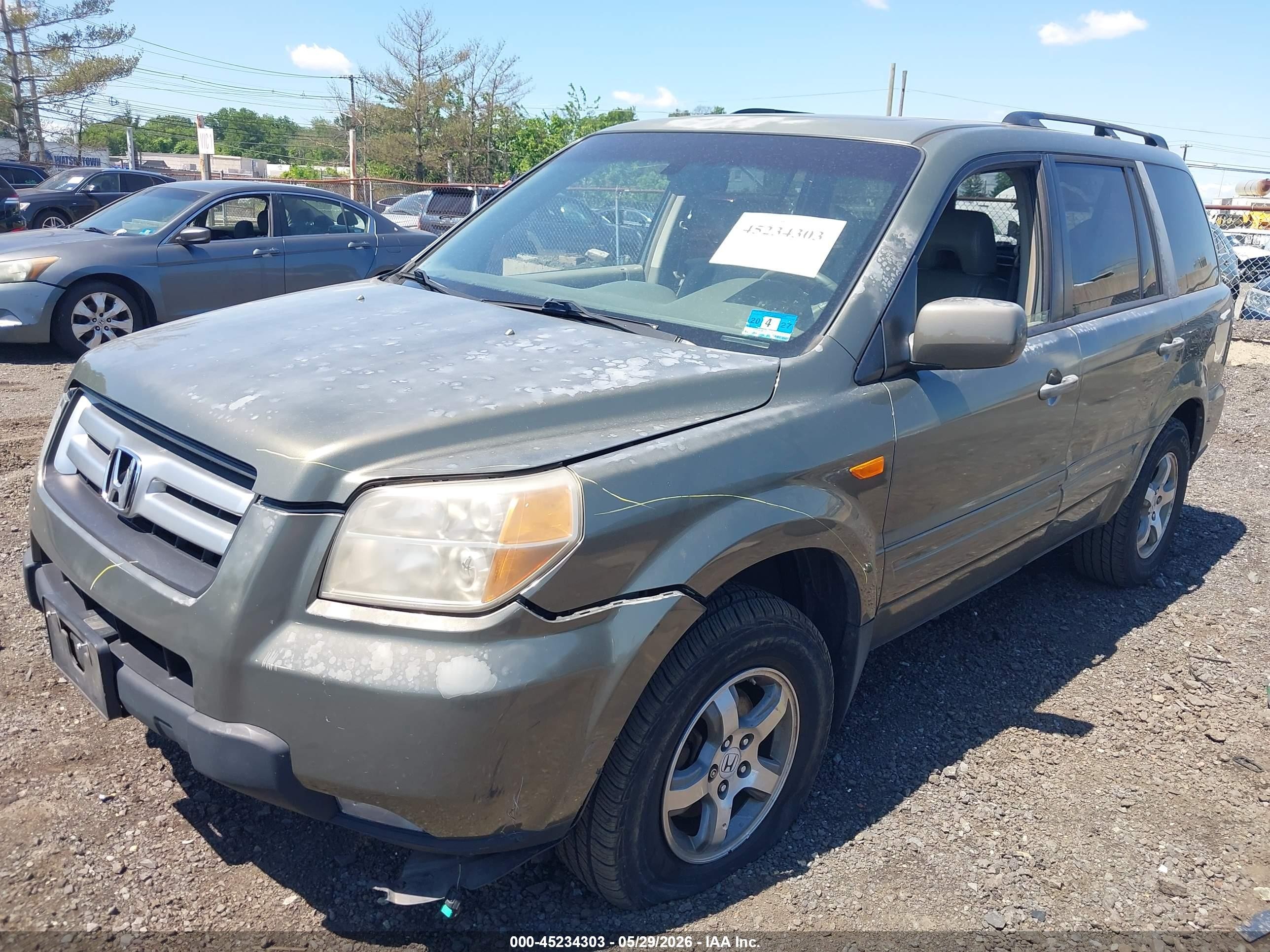 2008 Honda Pilot Ex-l Green vin: 5FNYF18588B020792