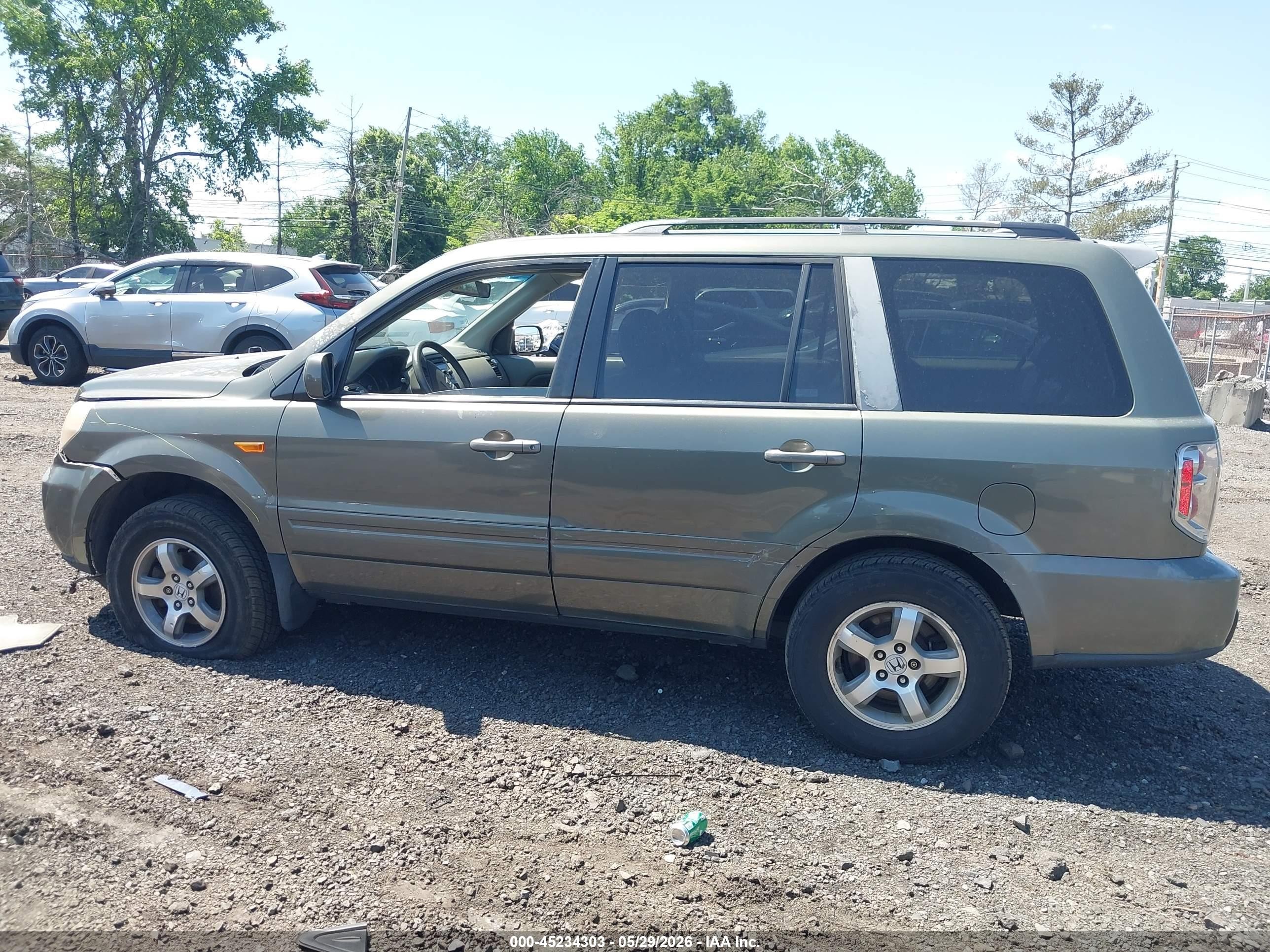 2008 Honda Pilot Ex-l Green vin: 5FNYF18588B020792