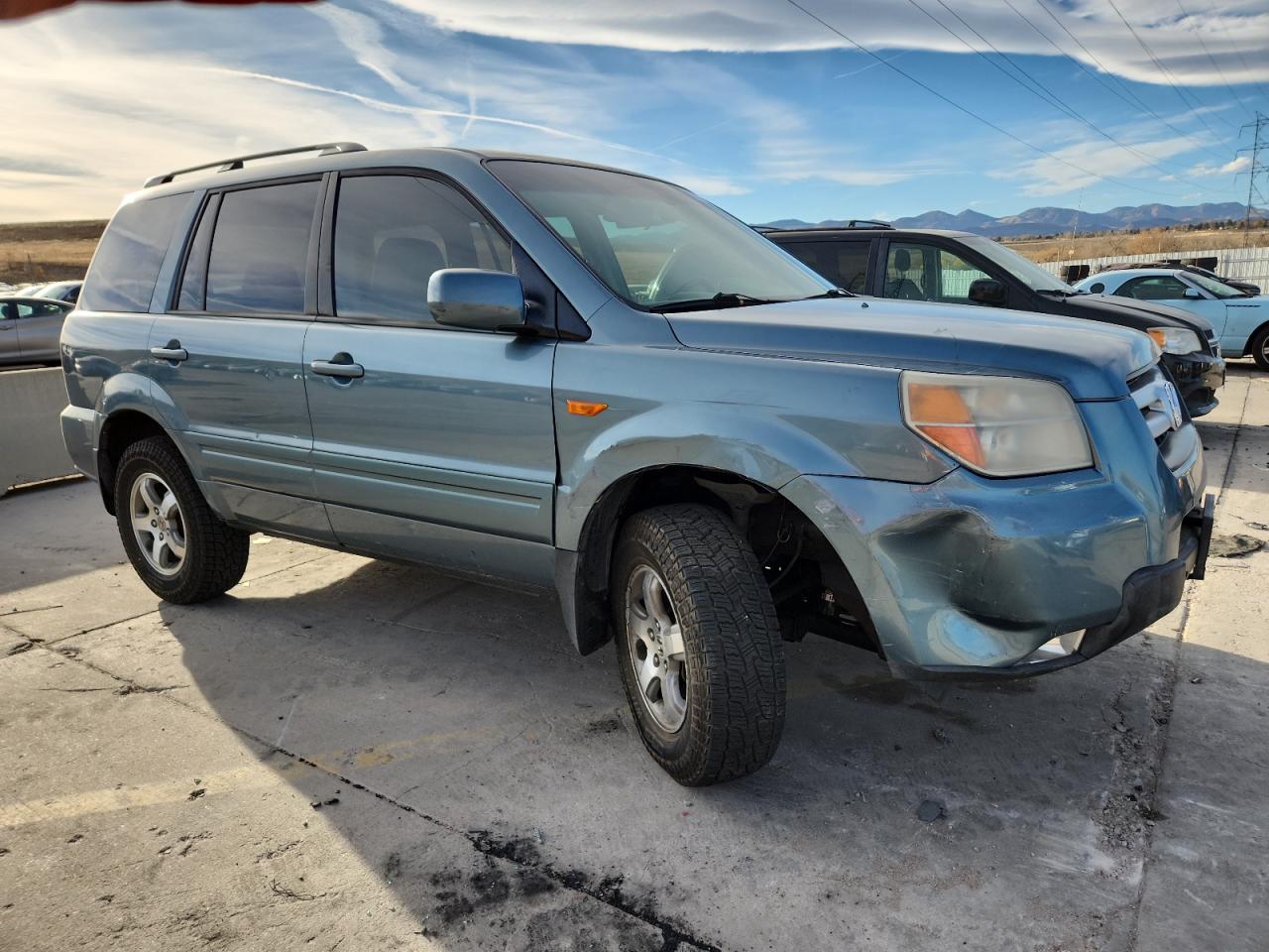 2008 Honda Pilot Exl Teal vin: 5FNYF18588B023580