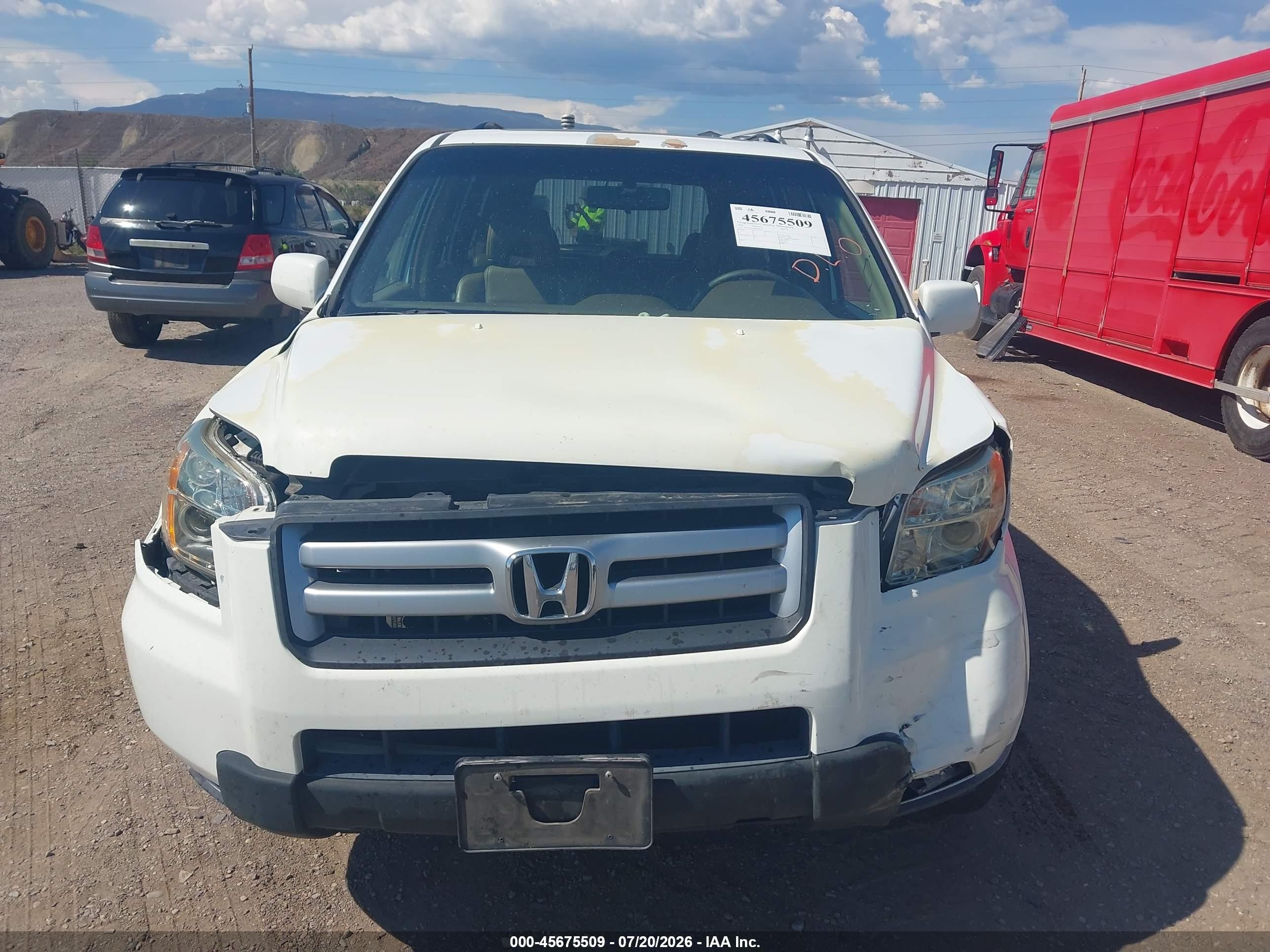 2008 Honda Pilot Ex-l White vin: 5FNYF18588B030190