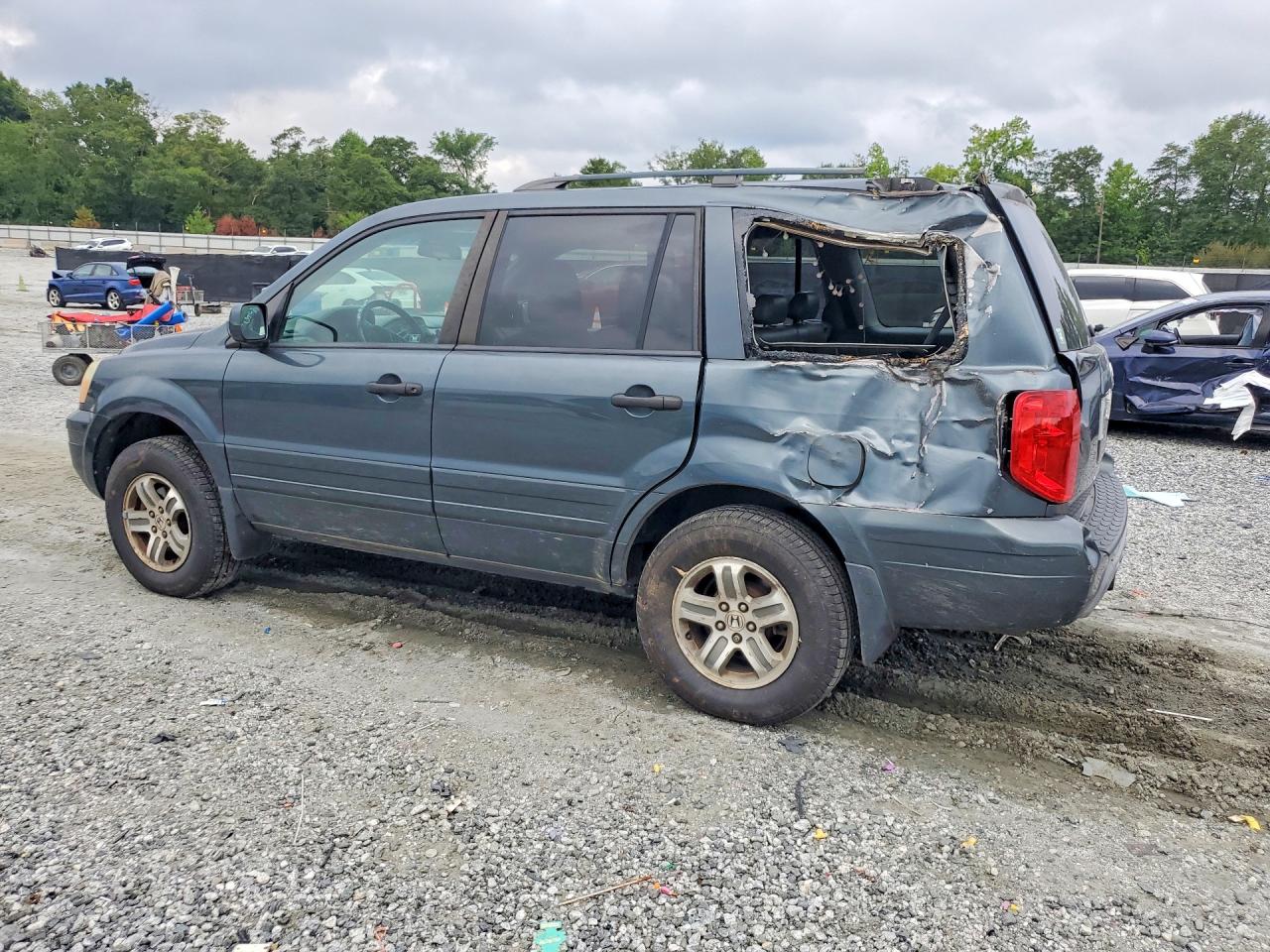 2004 Honda Pilot Exl Серый vin: 5FNYF18594B005096
