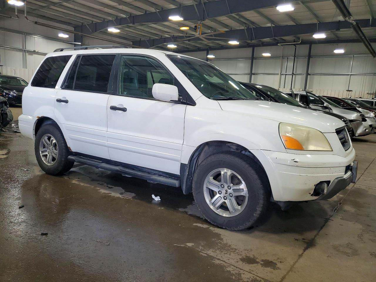 2005 Honda Pilot Exl White vin: 5FNYF18595B042747