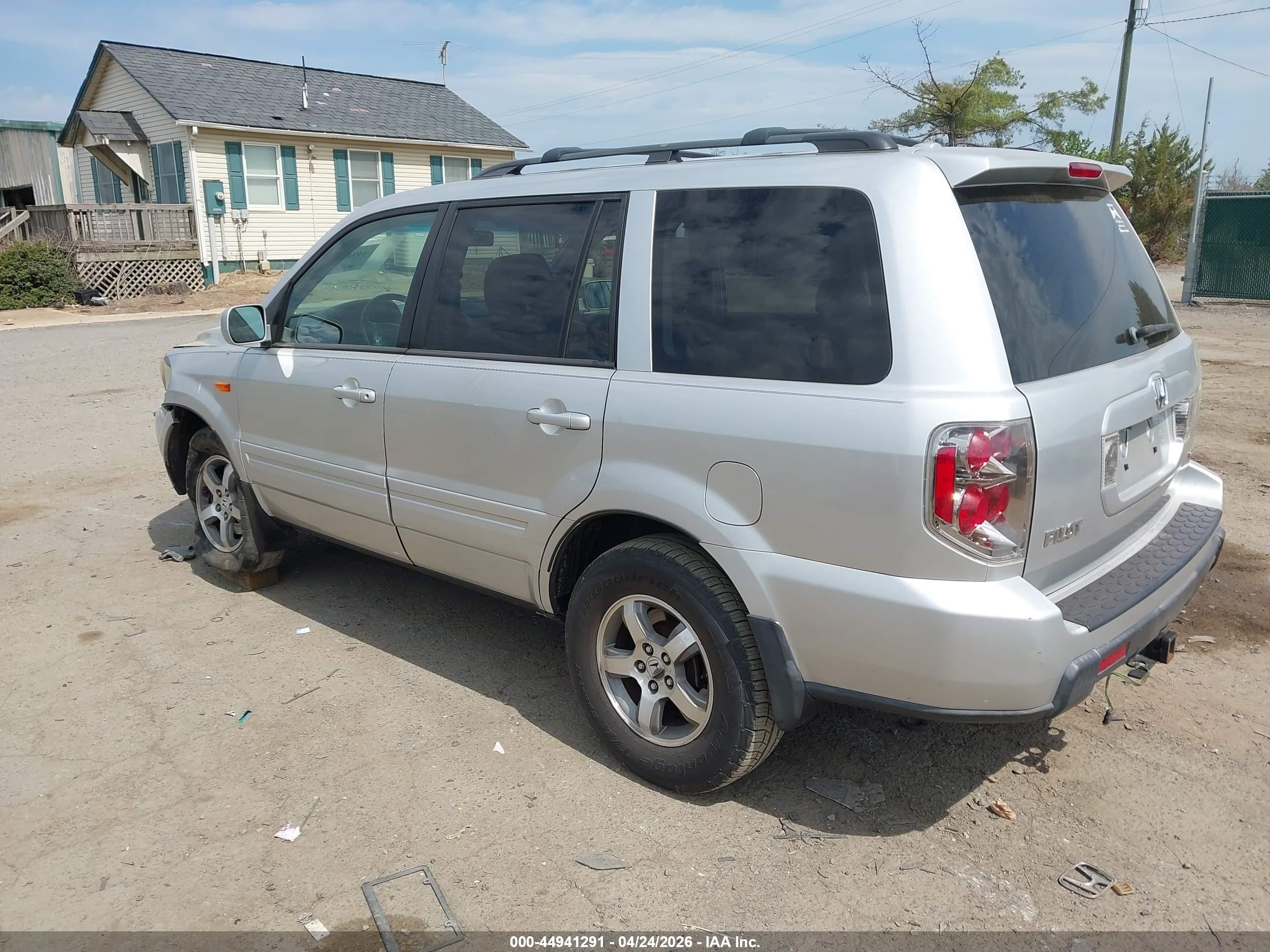 2007 Honda Pilot Ex-l Silver vin: 5FNYF18597B006401