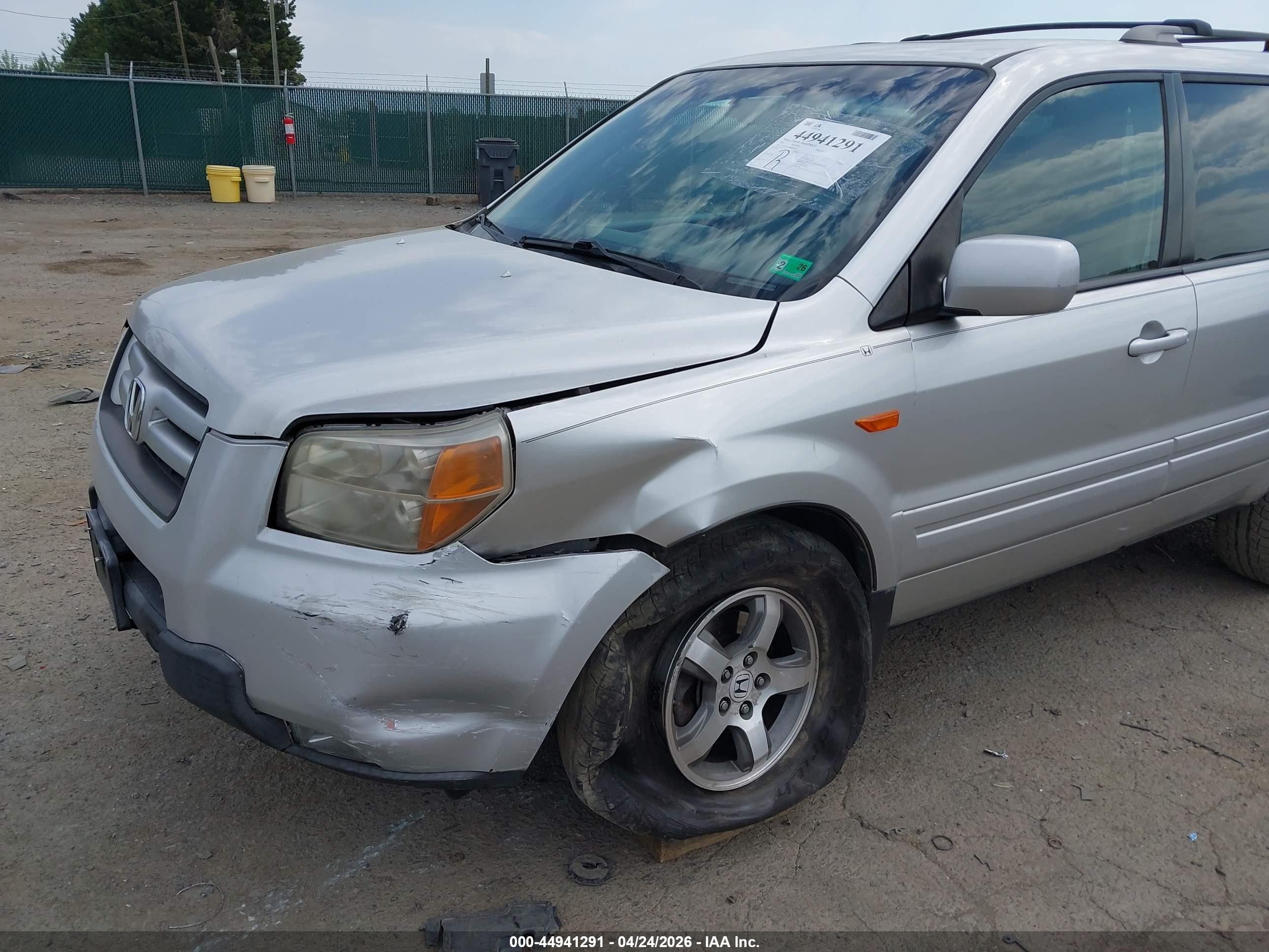 2007 Honda Pilot Ex-l Silver vin: 5FNYF18597B006401