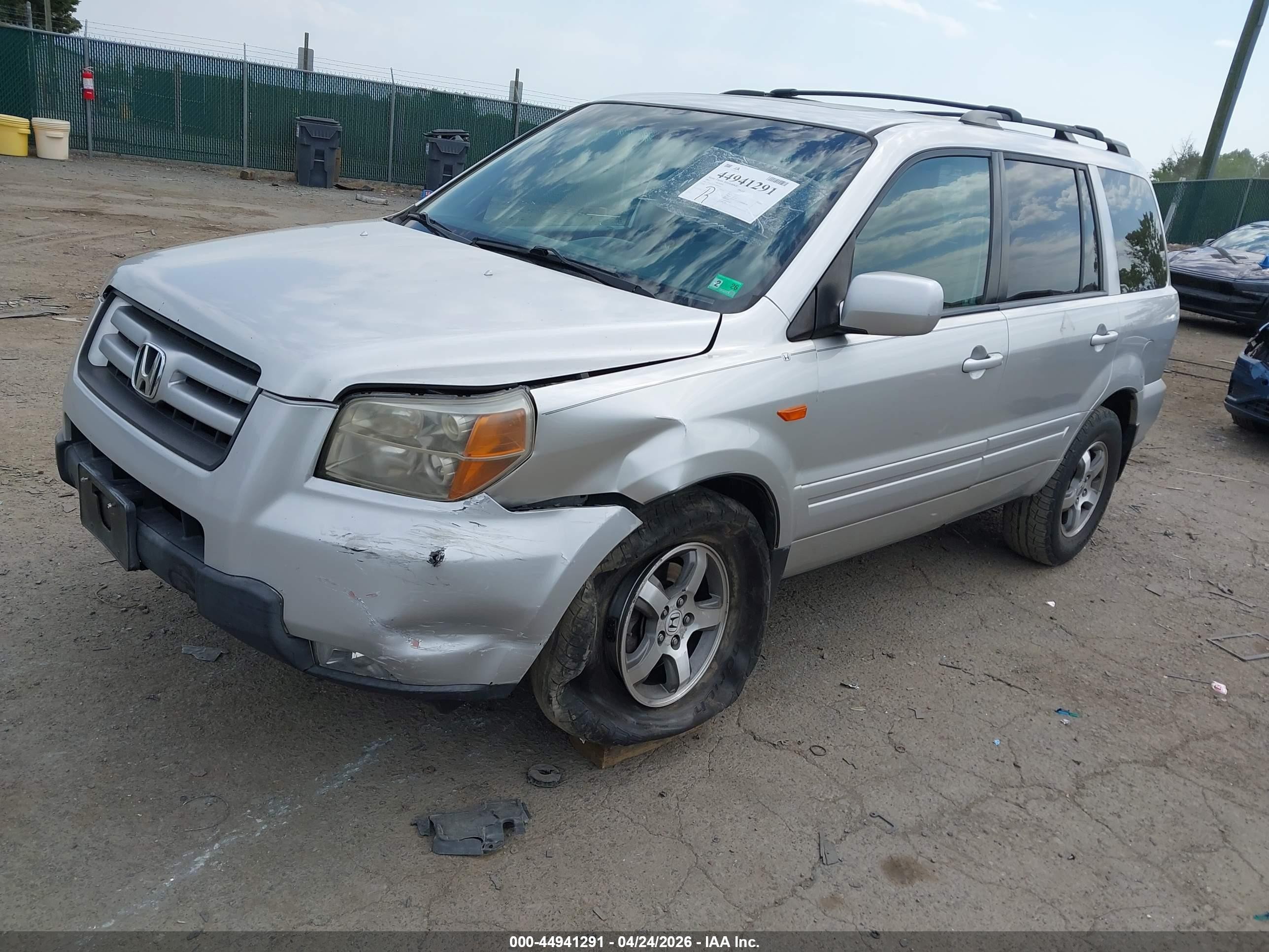 2007 Honda Pilot Ex-l Silver vin: 5FNYF18597B006401