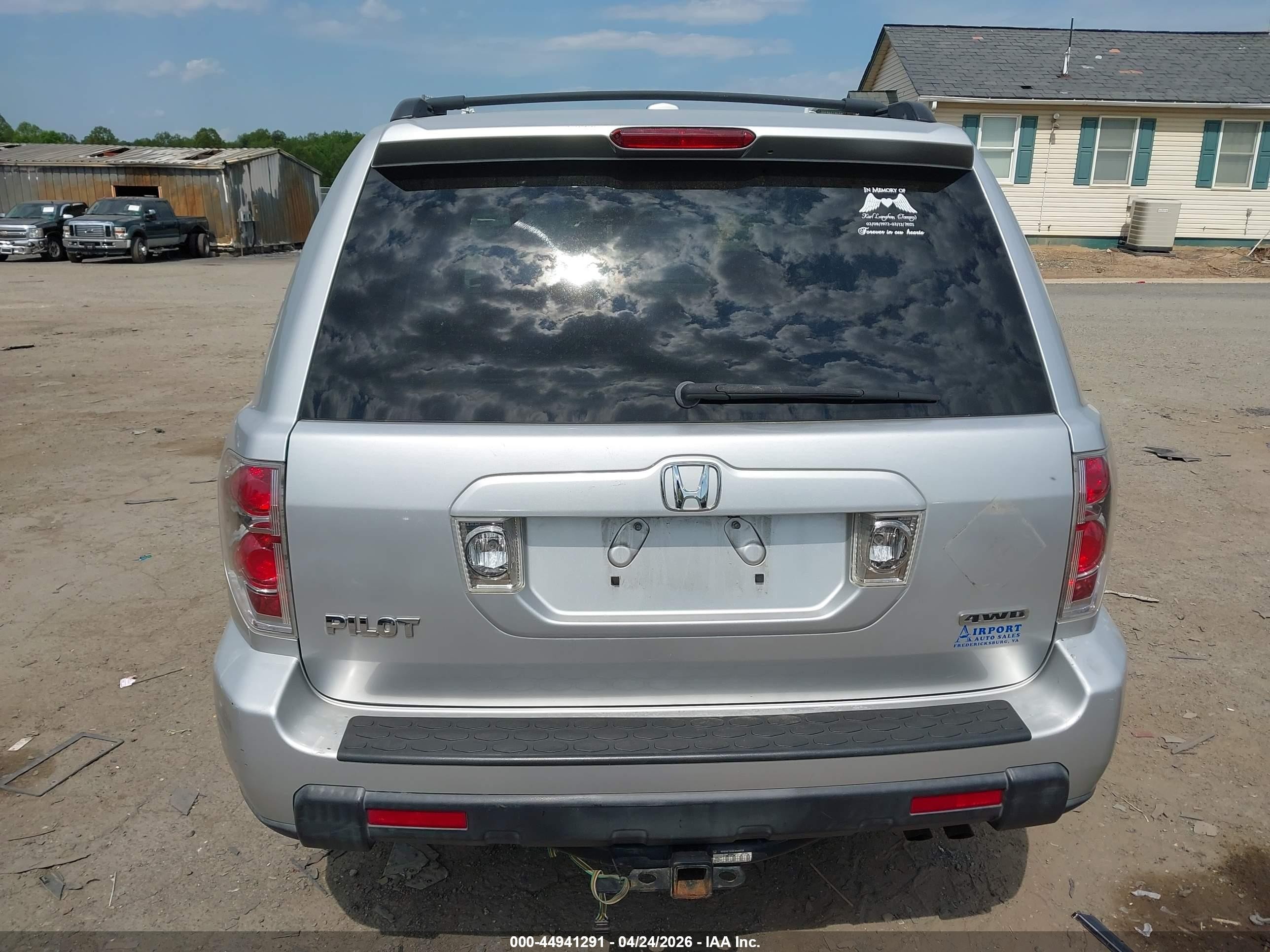 2007 Honda Pilot Ex-l Silver vin: 5FNYF18597B006401