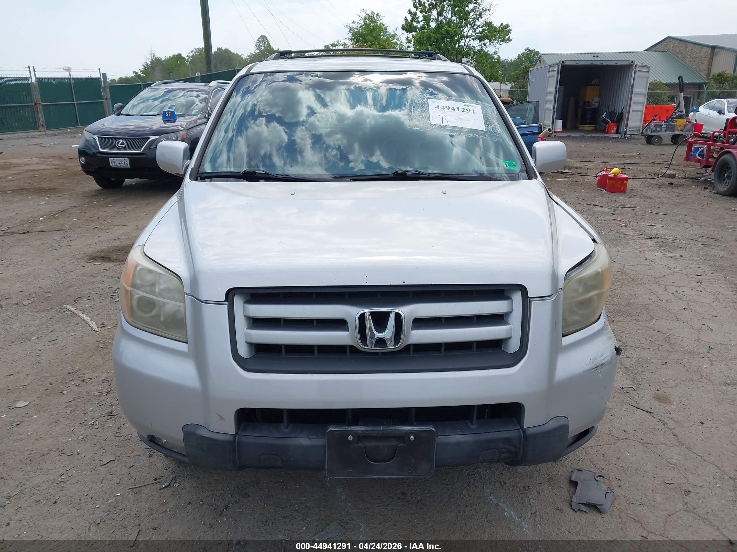 2007 Honda Pilot Ex-l Silver vin: 5FNYF18597B006401