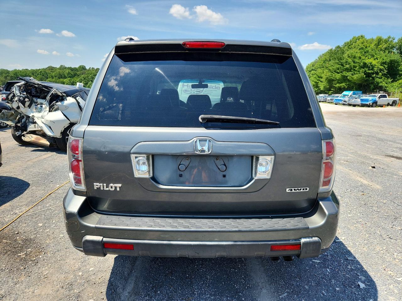 2007 Honda Pilot Exl Gray vin: 5FNYF18597B015177