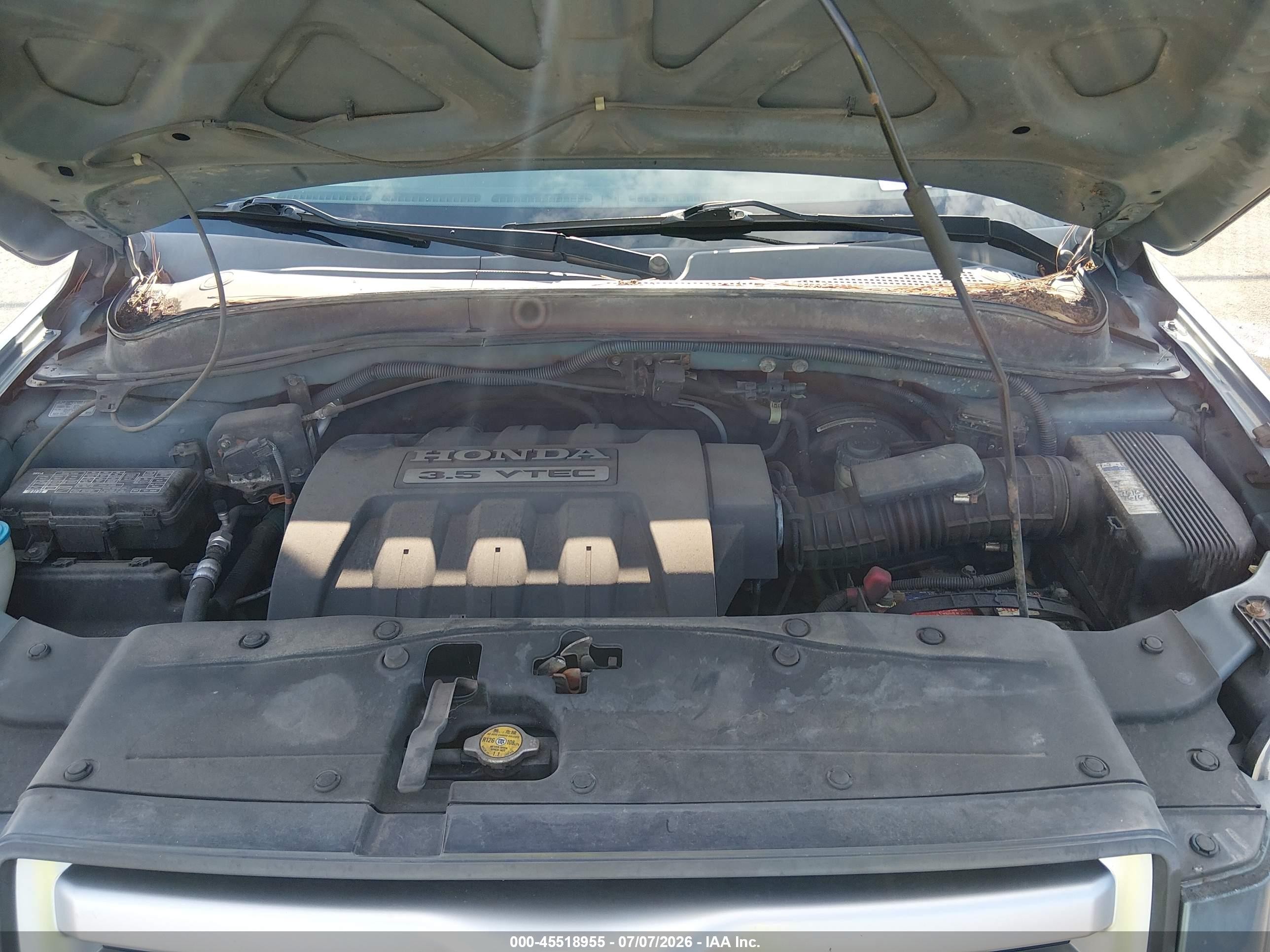 2007 Honda Pilot Exl Blue vin: 5FNYF18597B032674