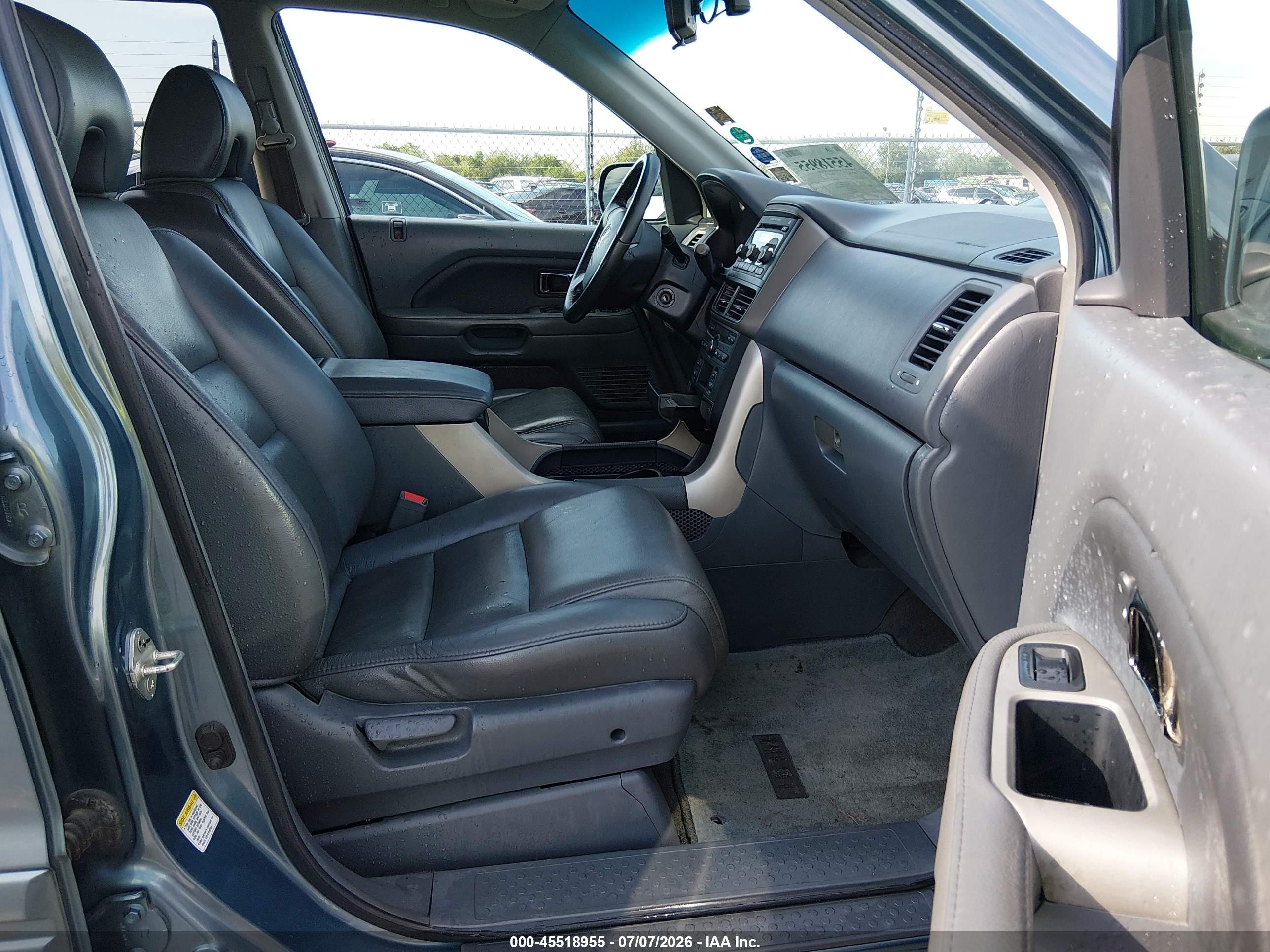 2007 Honda Pilot Exl Blue vin: 5FNYF18597B032674