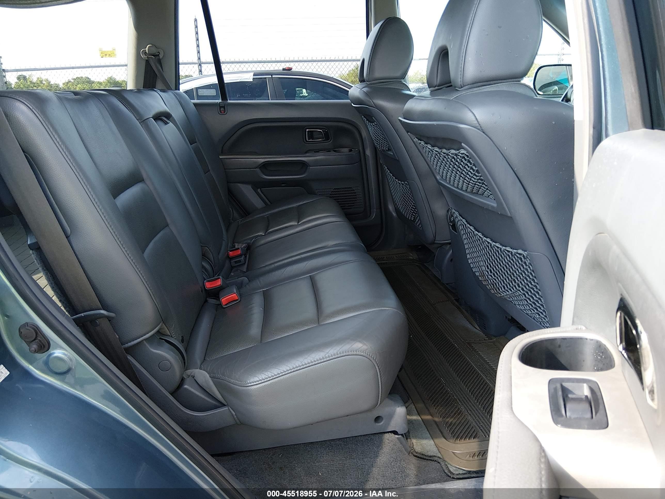 2007 Honda Pilot Exl Blue vin: 5FNYF18597B032674