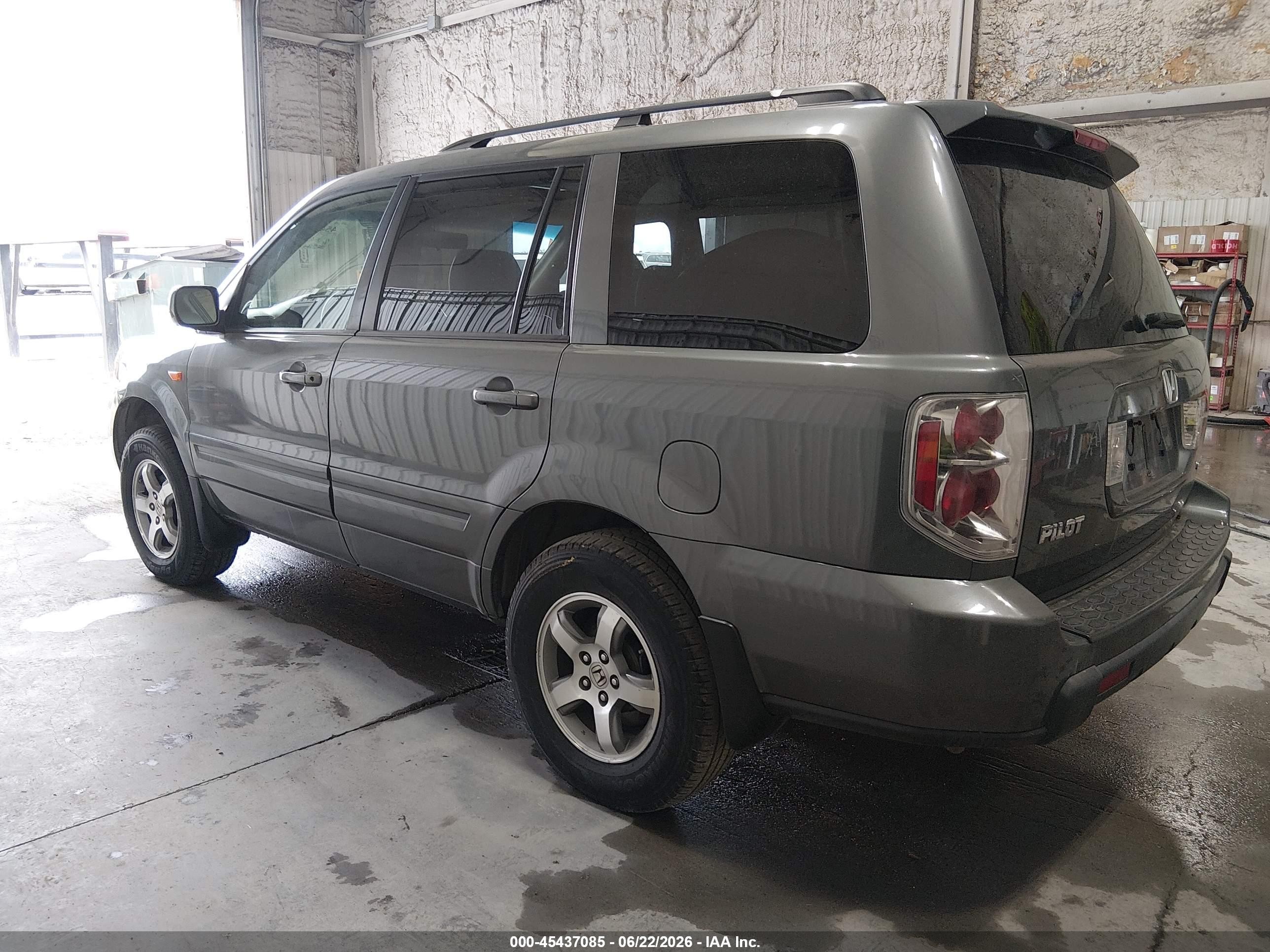 2007 Honda Pilot Exl Gray vin: 5FNYF18597B033033