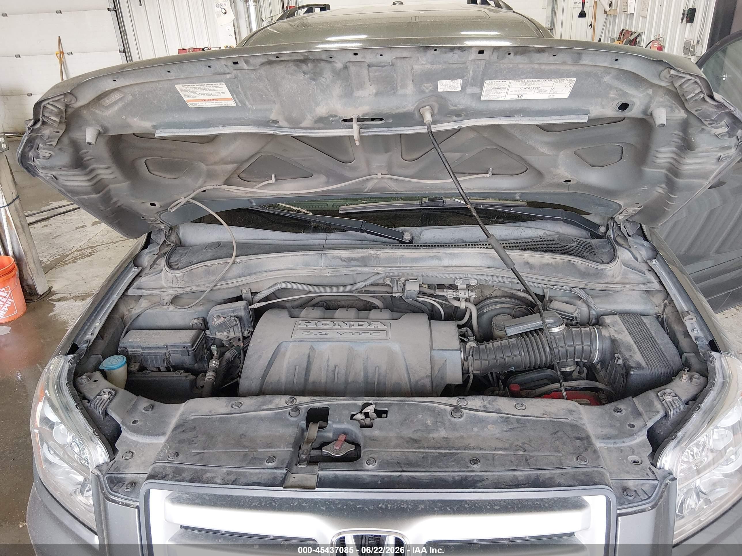 2007 Honda Pilot Exl Gray vin: 5FNYF18597B033033