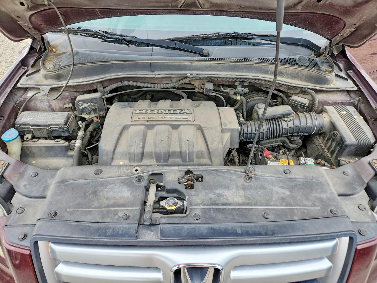 2008 Honda Pilot Exl Burgundy vin: 5FNYF18598B015939
