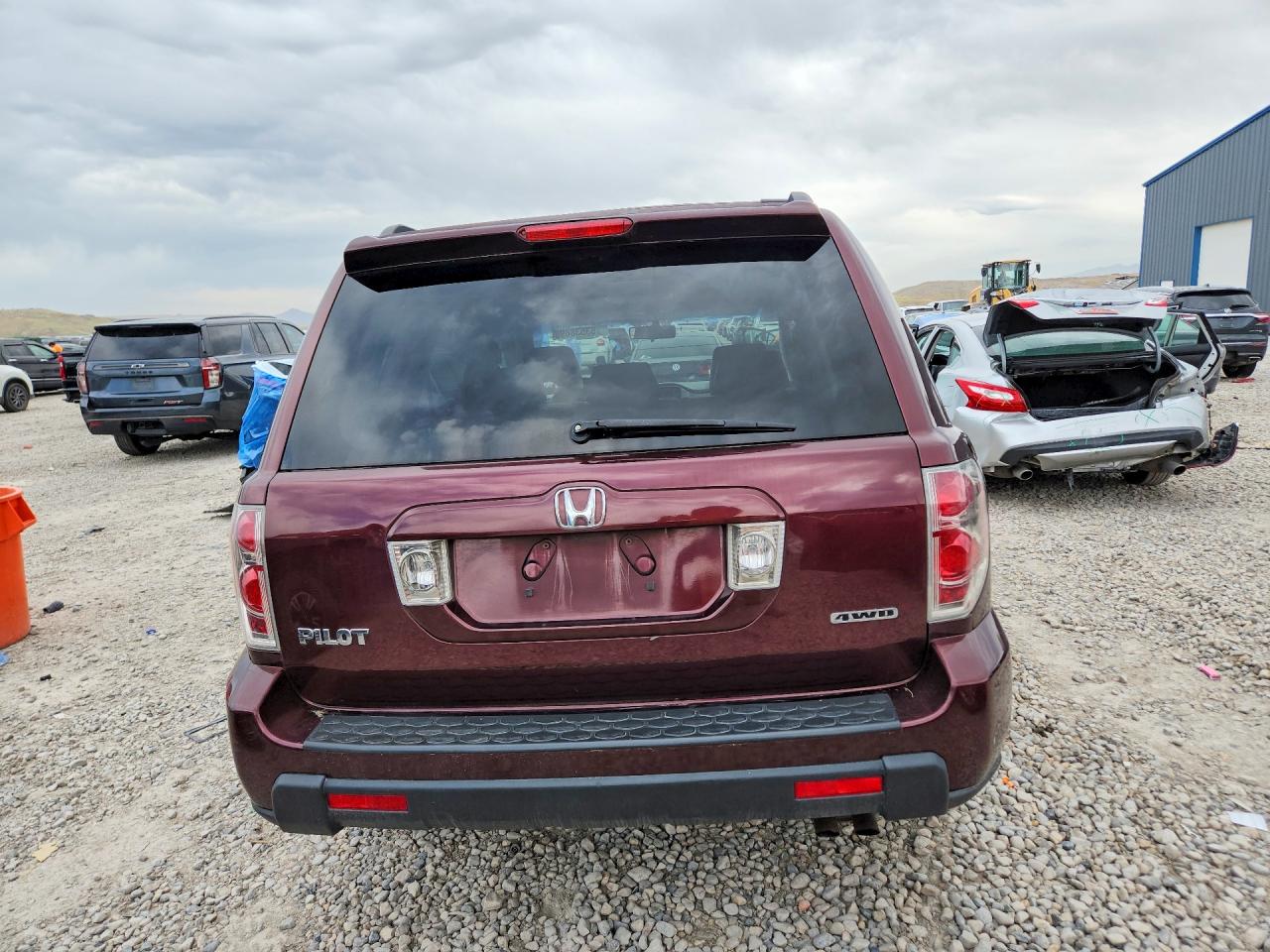 2008 Honda Pilot Exl Burgundy vin: 5FNYF18598B015939