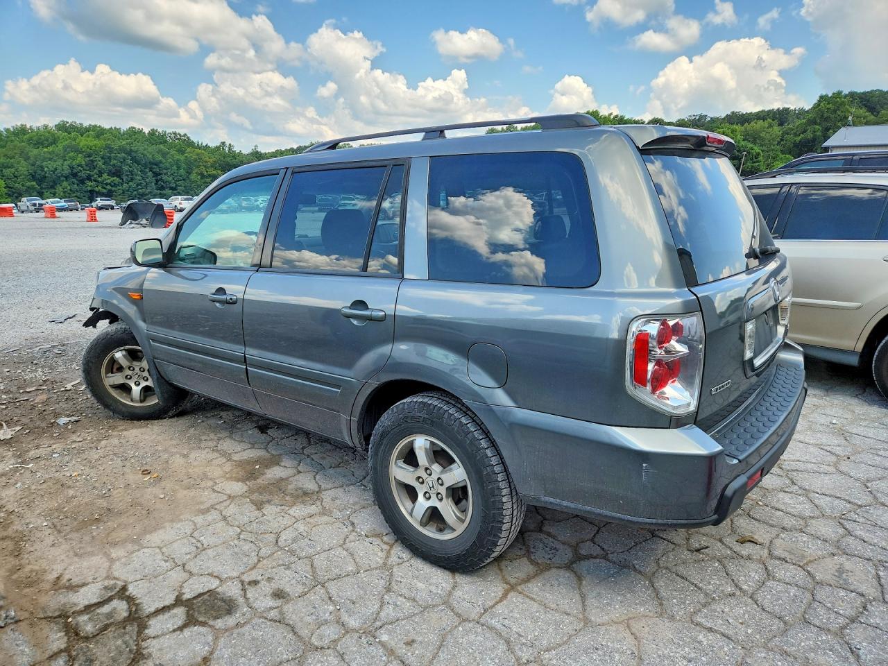 2008 Honda Pilot Exl Blue vin: 5FNYF18598B021790