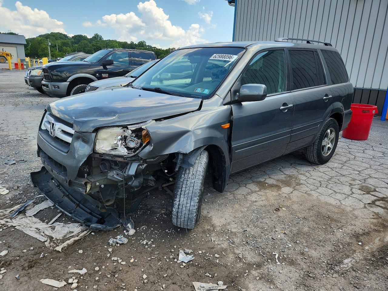 2008 Honda Pilot Exl Синий vin: 5FNYF18598B021790
