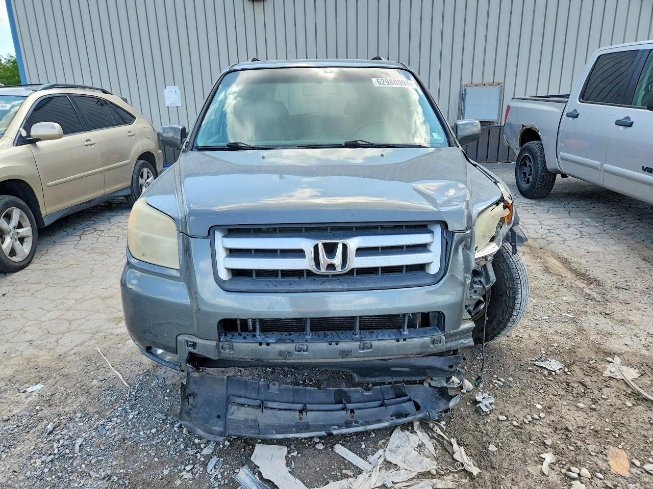 2008 Honda Pilot Exl Blue vin: 5FNYF18598B021790